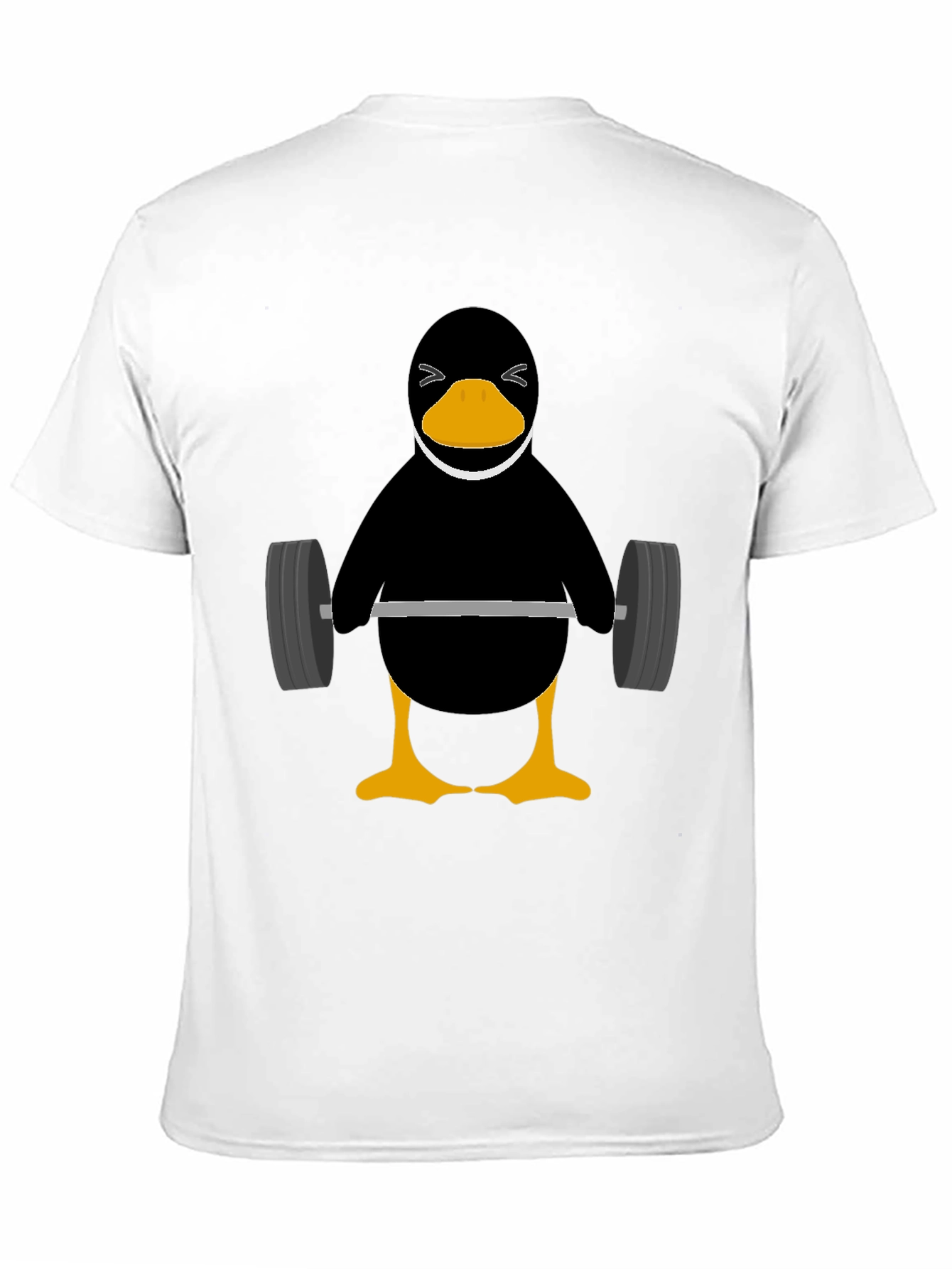 Penguin Lifting Weights Graphic Tee - Black