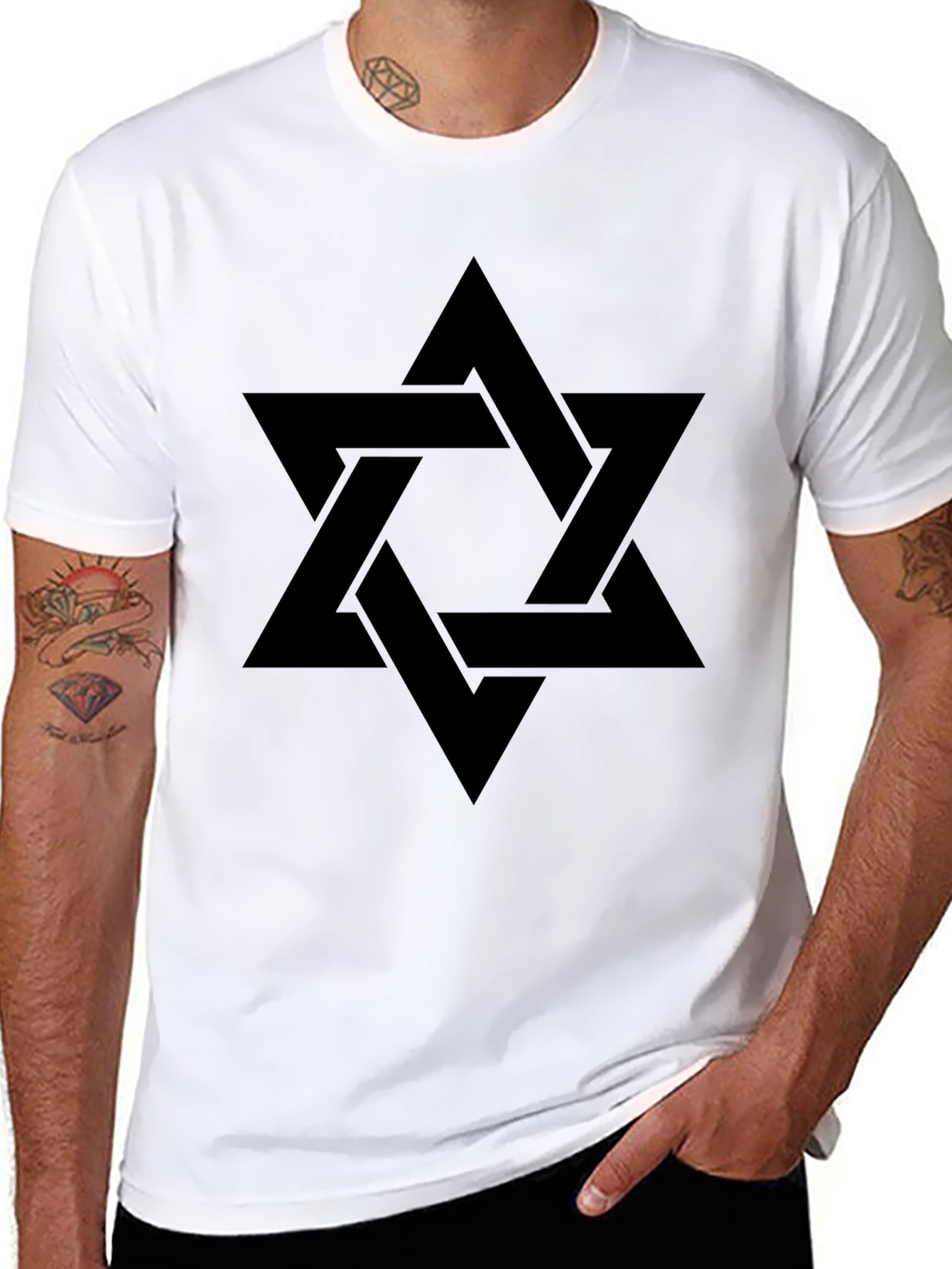 Black Star of David Graphic Tee