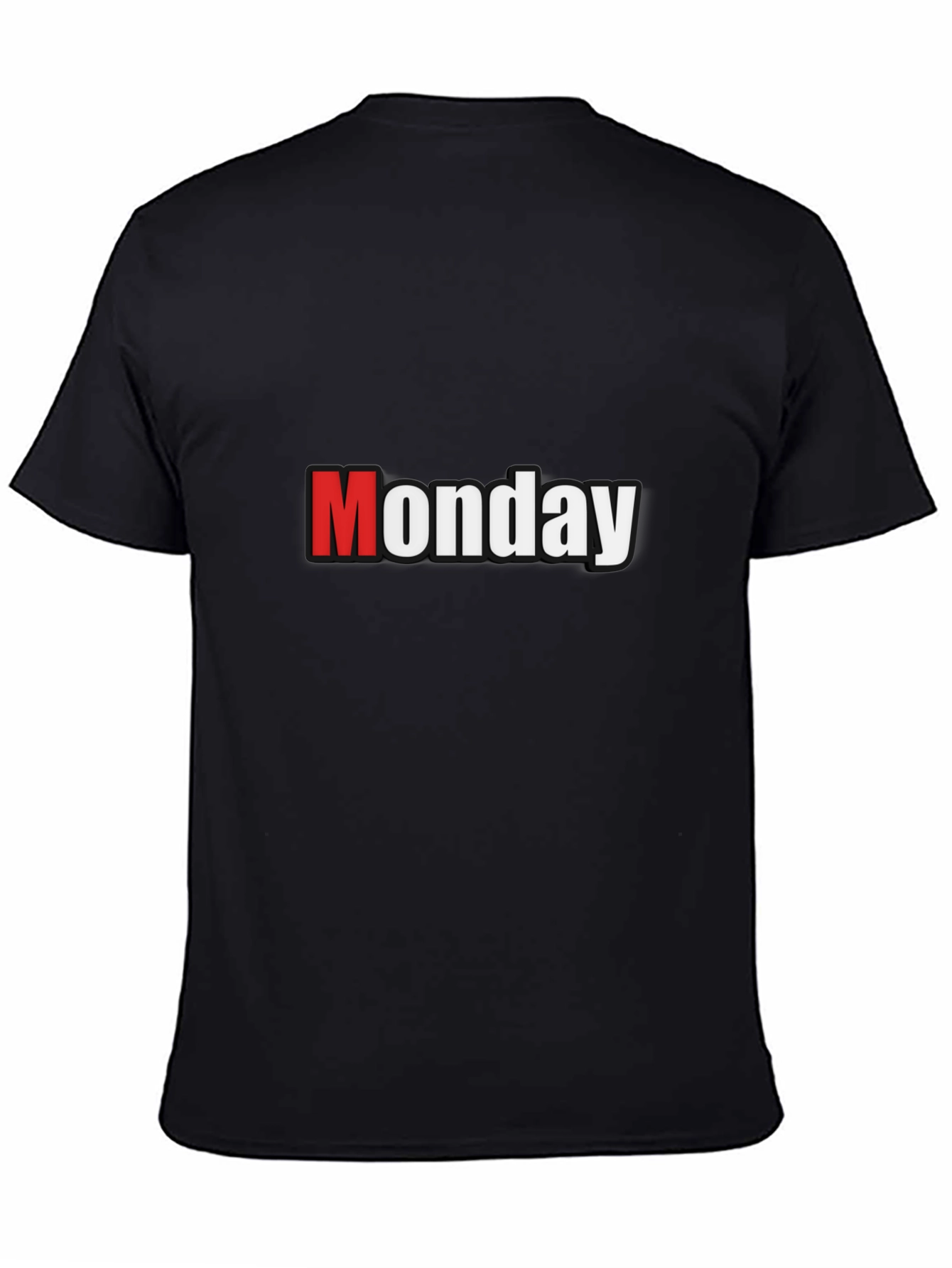 Monday Graphic T-Shirt - Black Cotton Tee