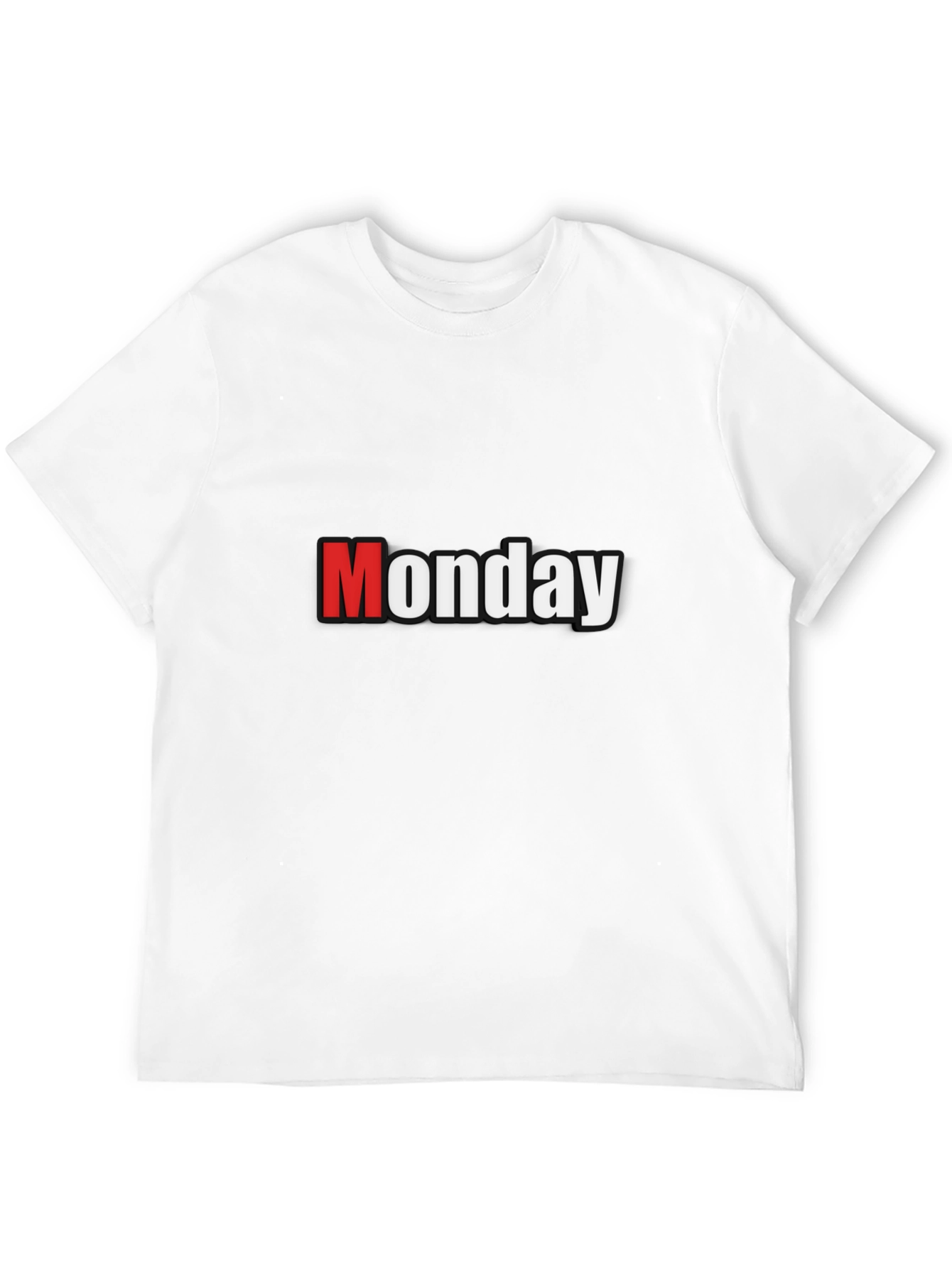 Monday Graphic T-Shirt - Black Cotton Tee