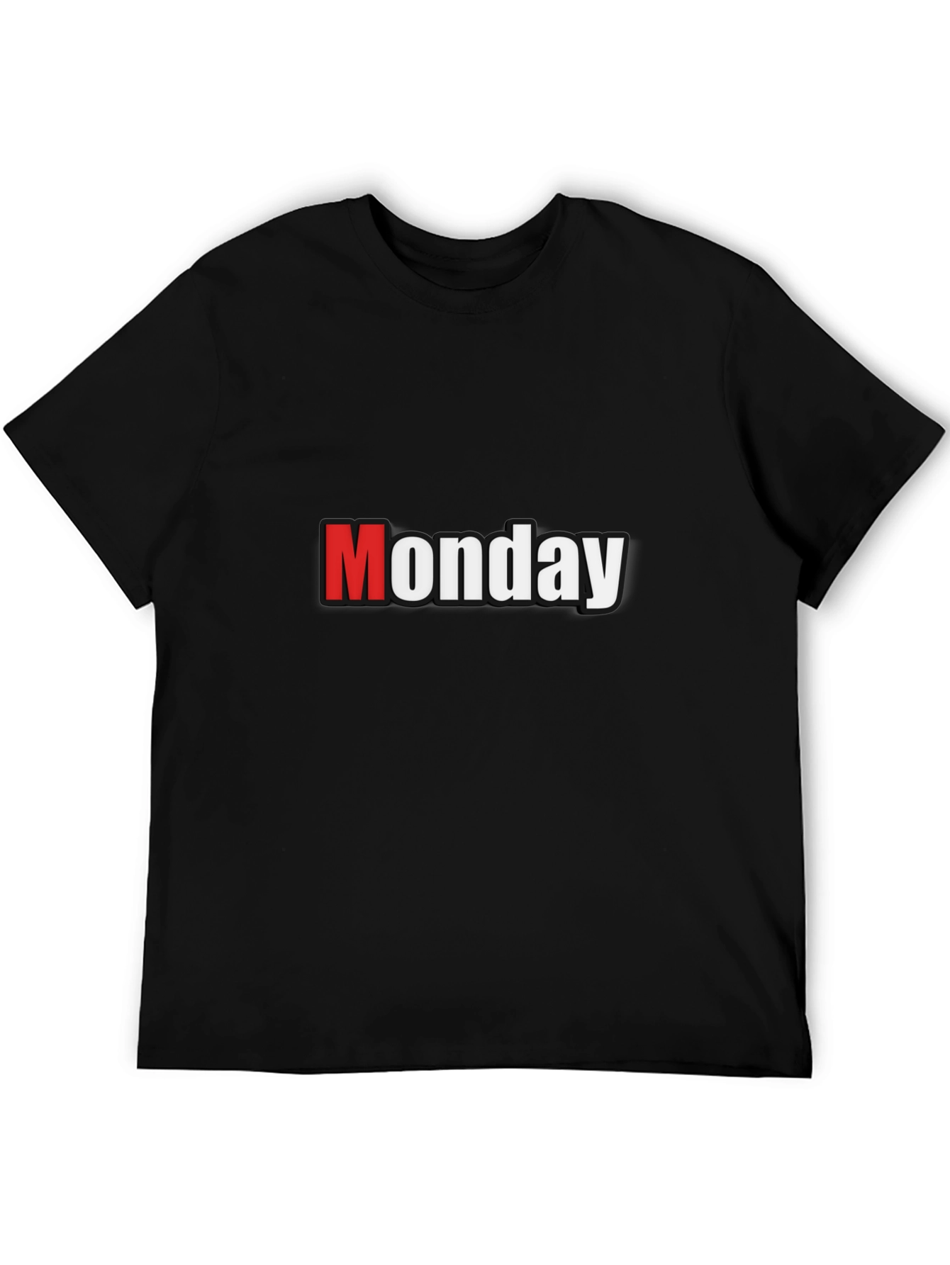 Monday Graphic T-Shirt - Black Cotton Tee
