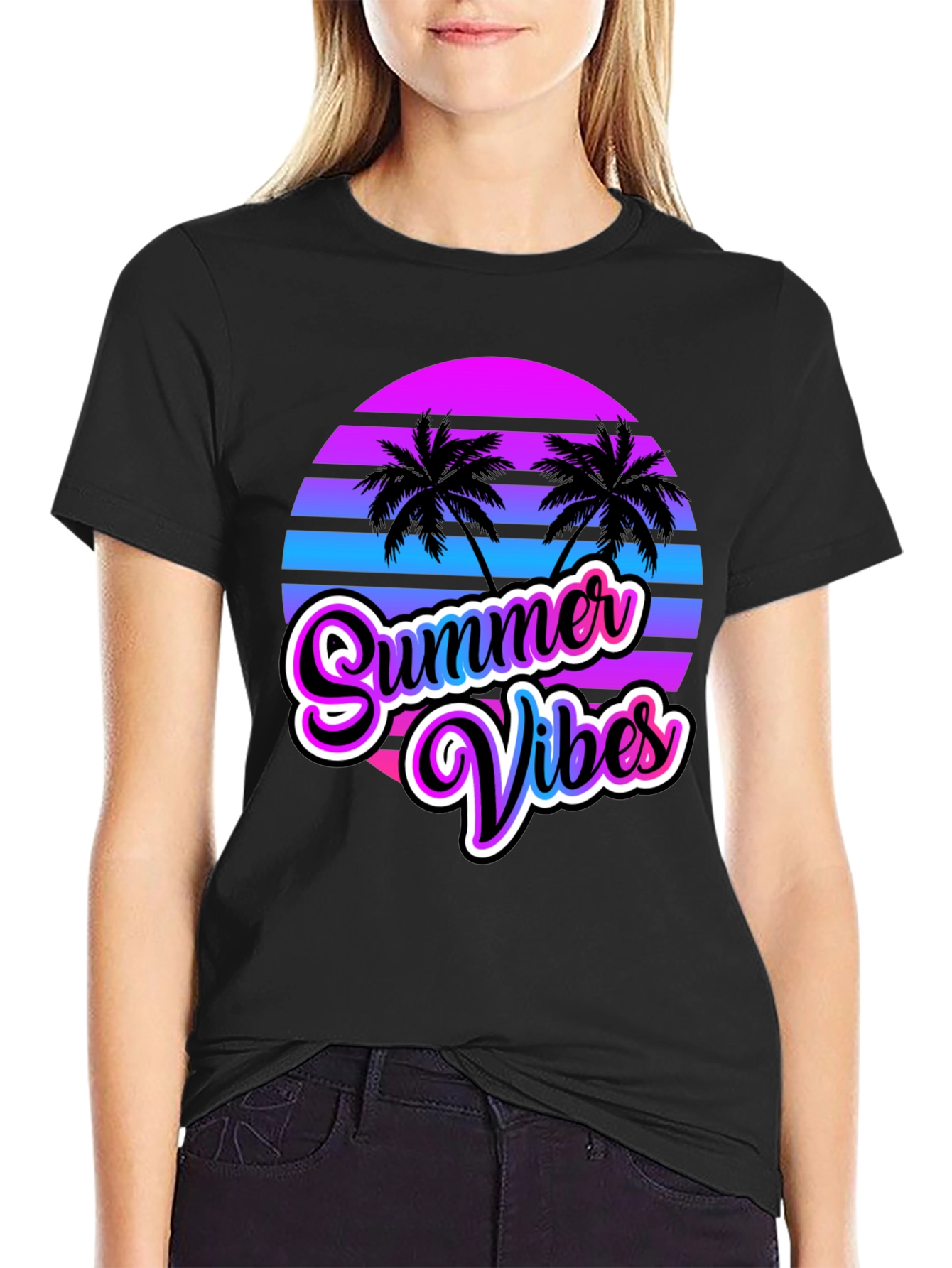 Summer Vibes Retro Graphic Tee