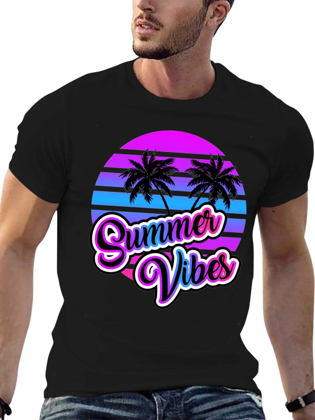 Summer Vibes Retro Graphic Tee