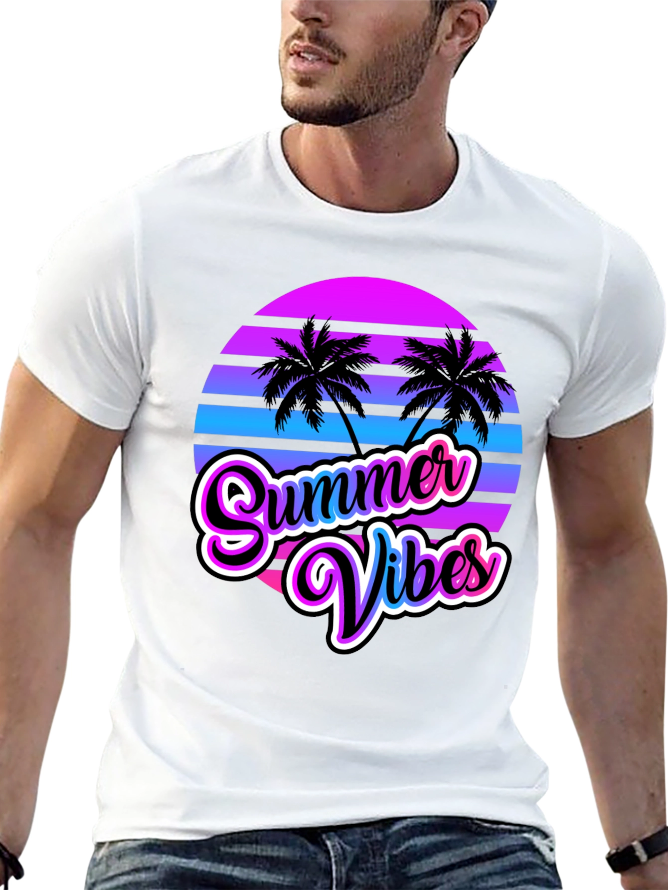 Summer Vibes Retro Graphic Tee