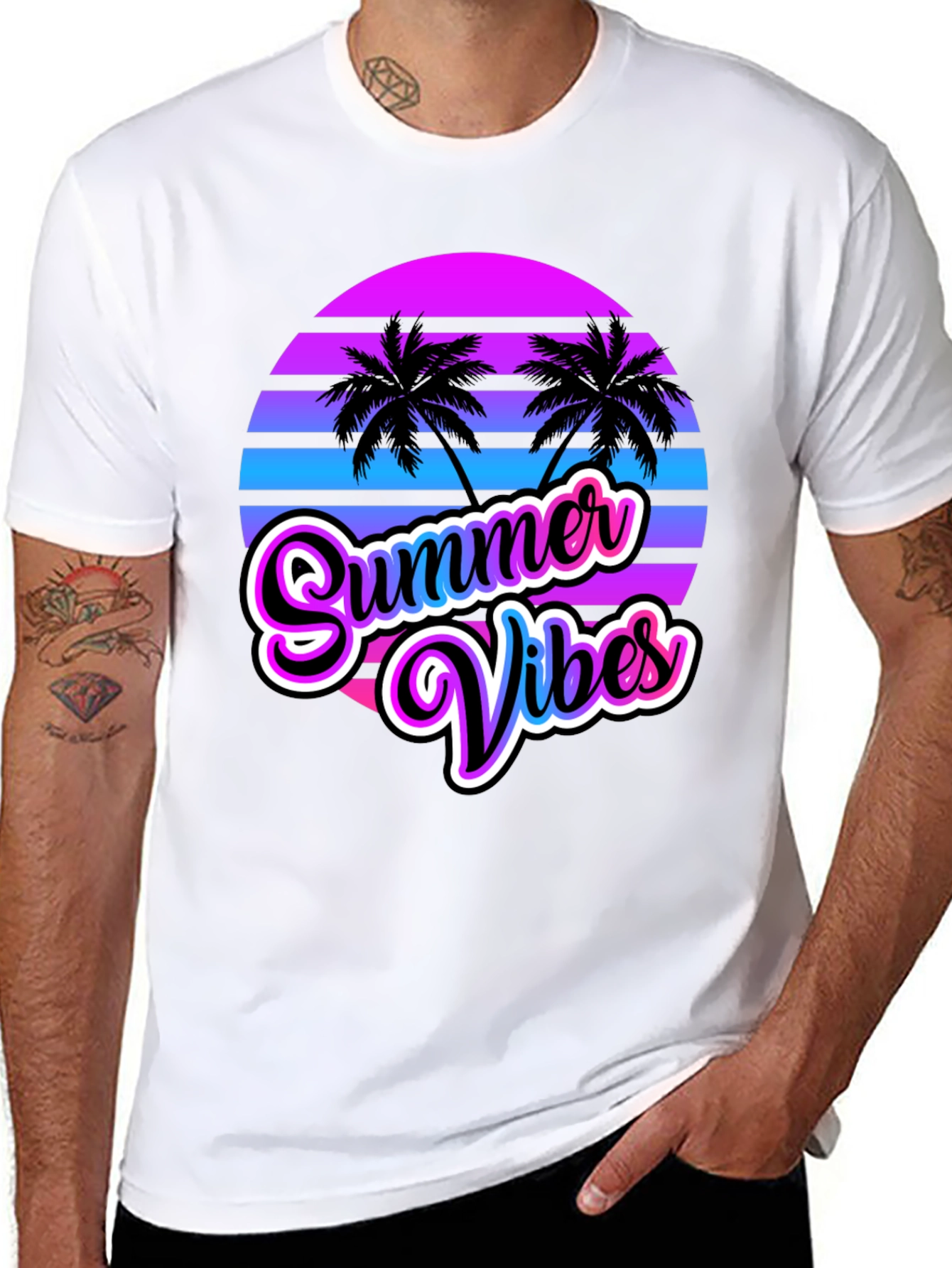 Summer Vibes Retro Graphic Tee