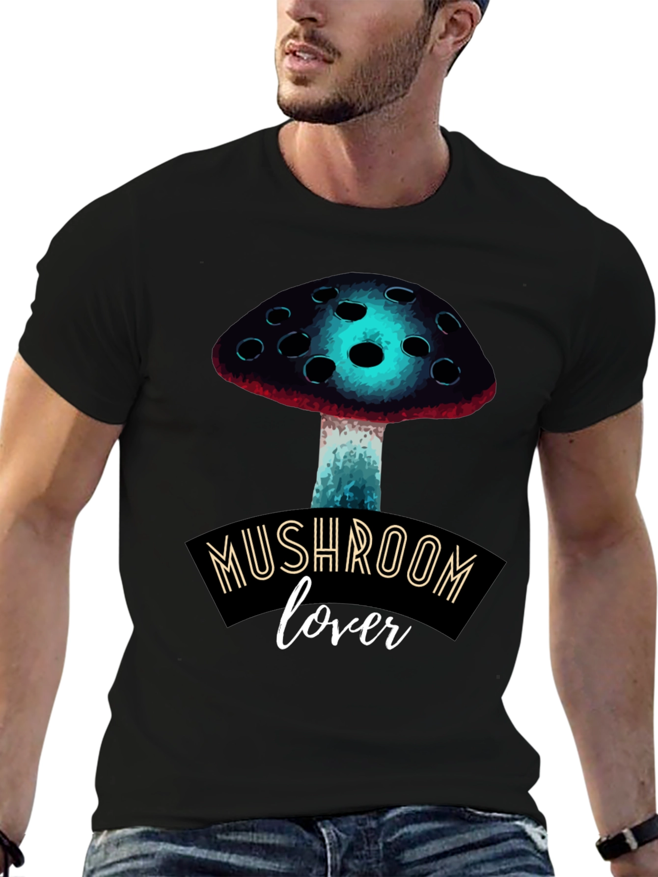 Mushroom Lover Graphic Tee - Funky Fungi Fashion