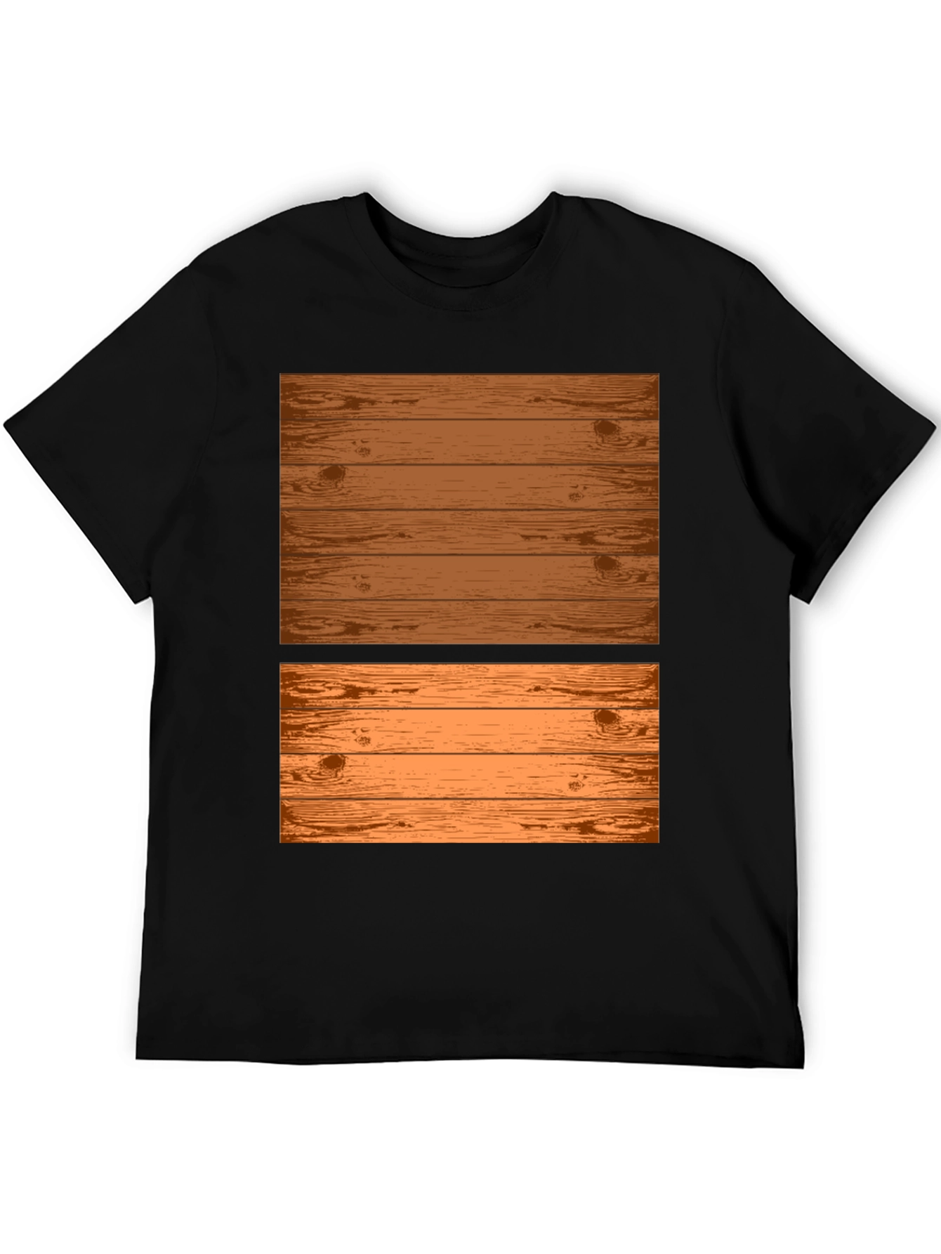 Wooden Plank Graphic Tee - Rustic Design