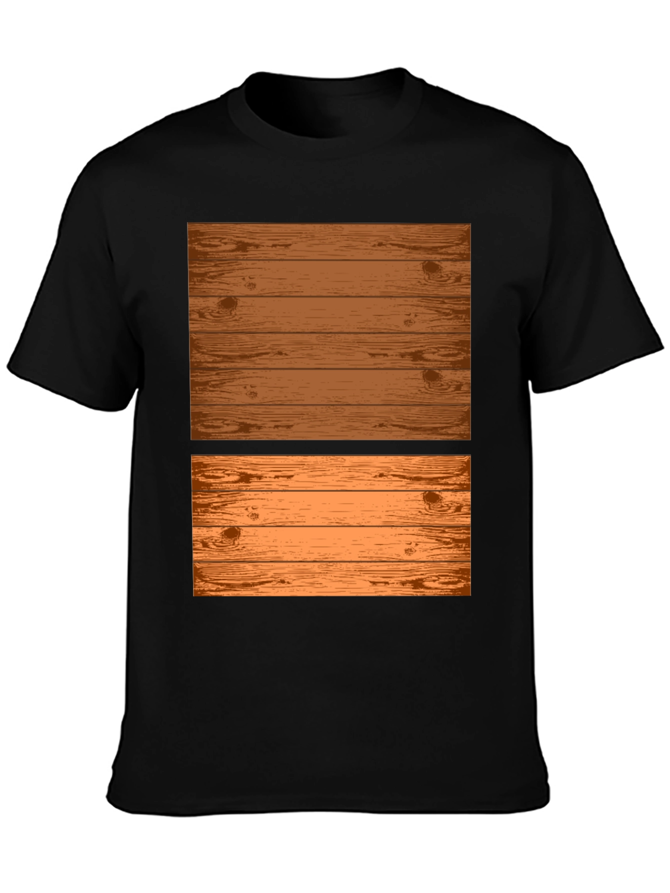Wooden Plank Graphic Tee - Rustic Design