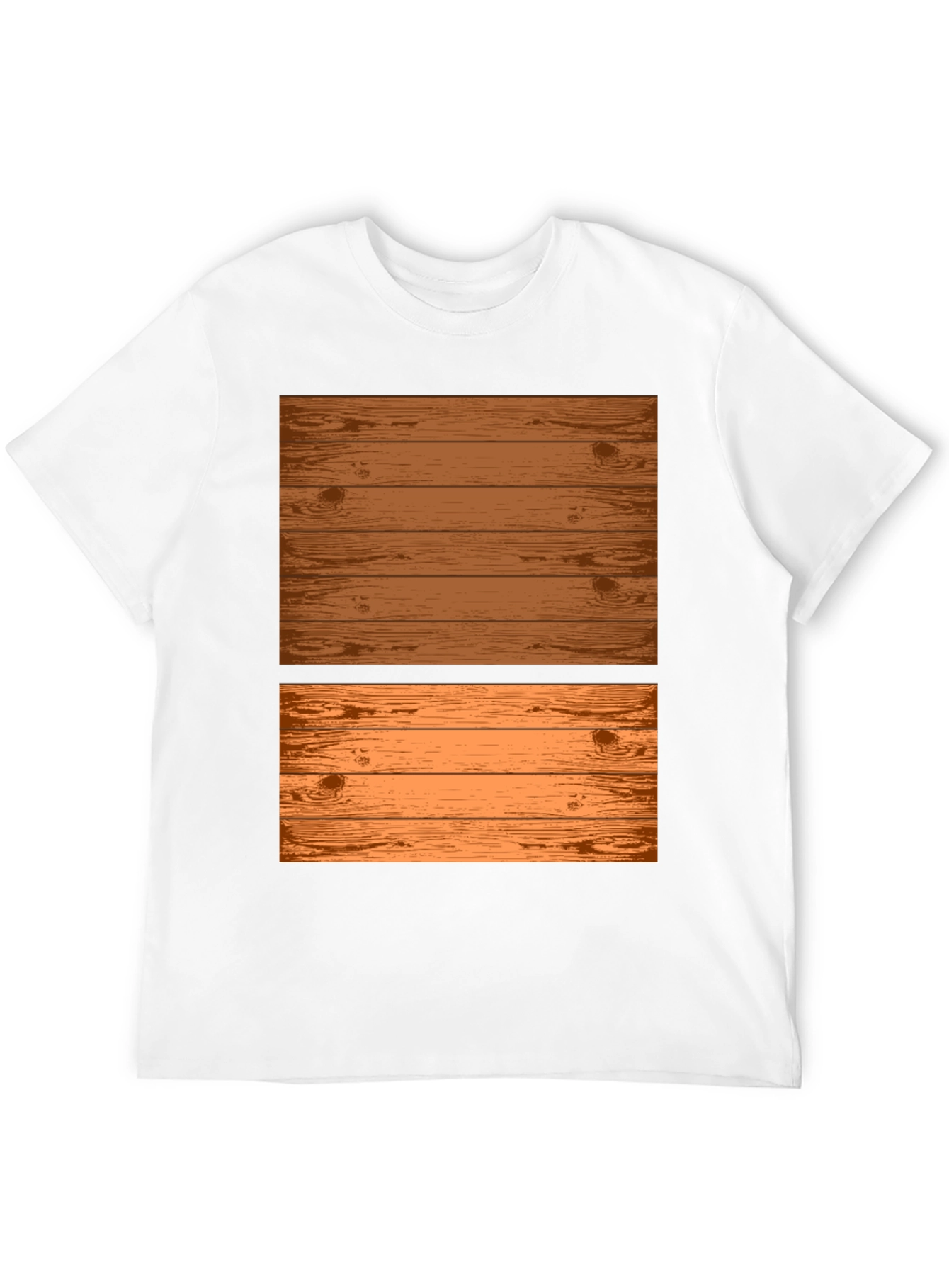 Wooden Plank Graphic Tee - Rustic Design