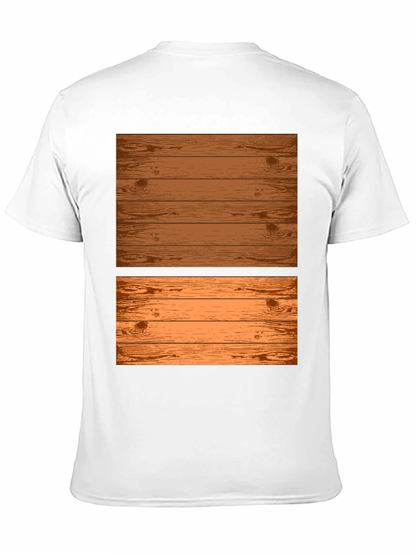 Wooden Plank Graphic Tee - Rustic Design