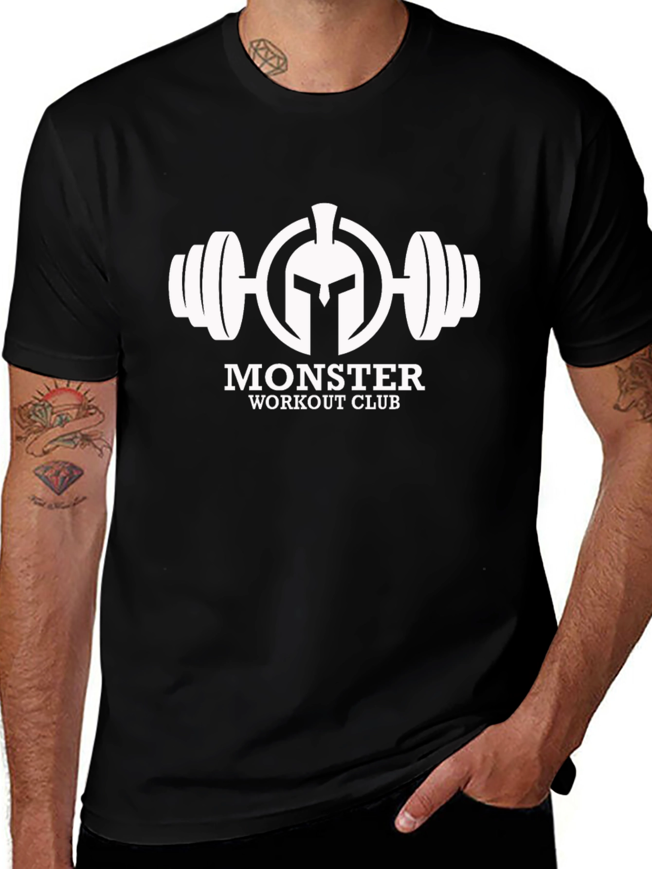 Monster Workout Club Graphic Tee - Black