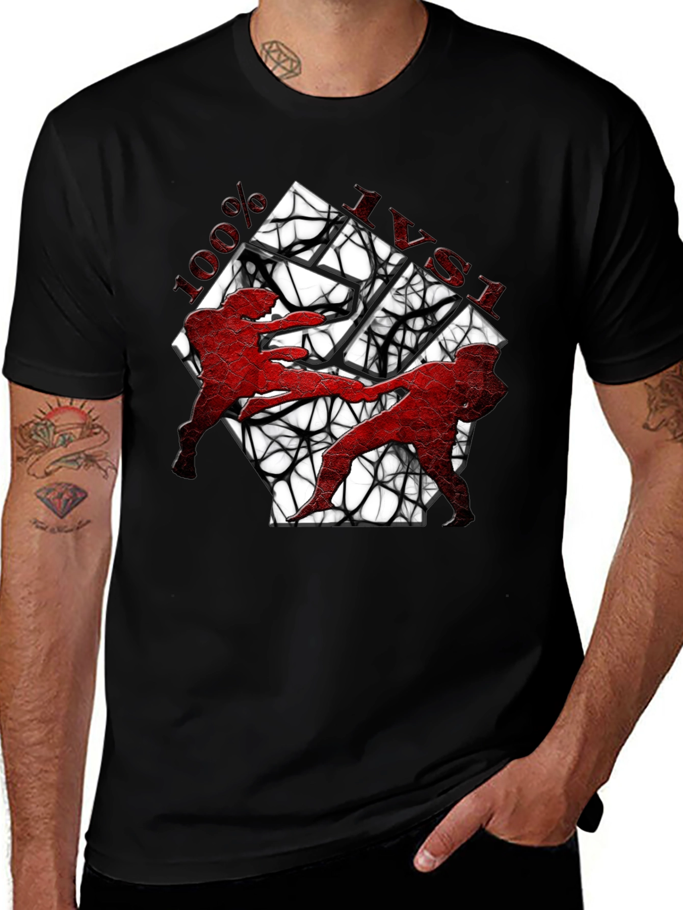 Martial Arts T-Shirt - 100% IVSI Black Tee