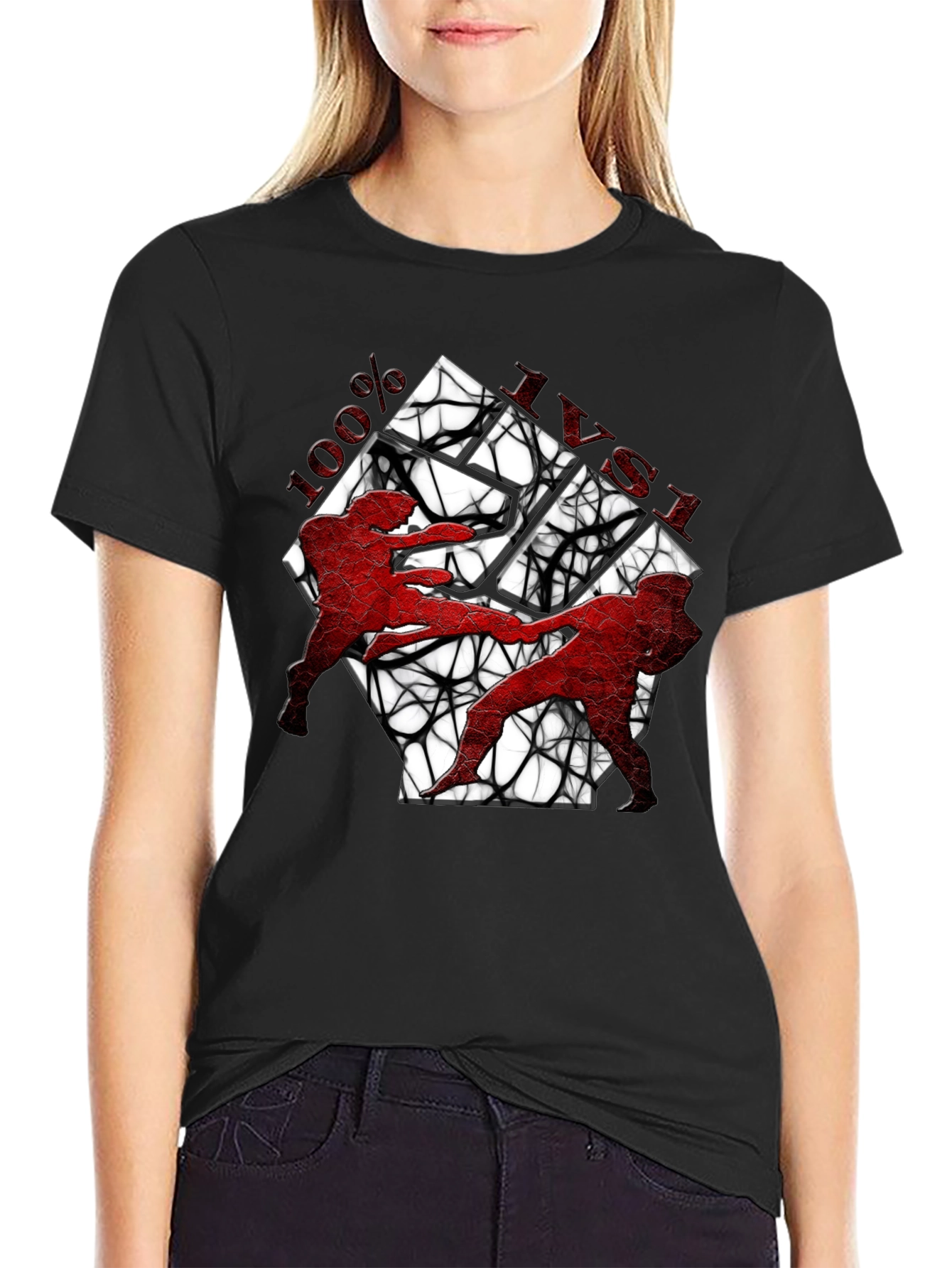 Martial Arts T-Shirt - 100% IVSI Black Tee