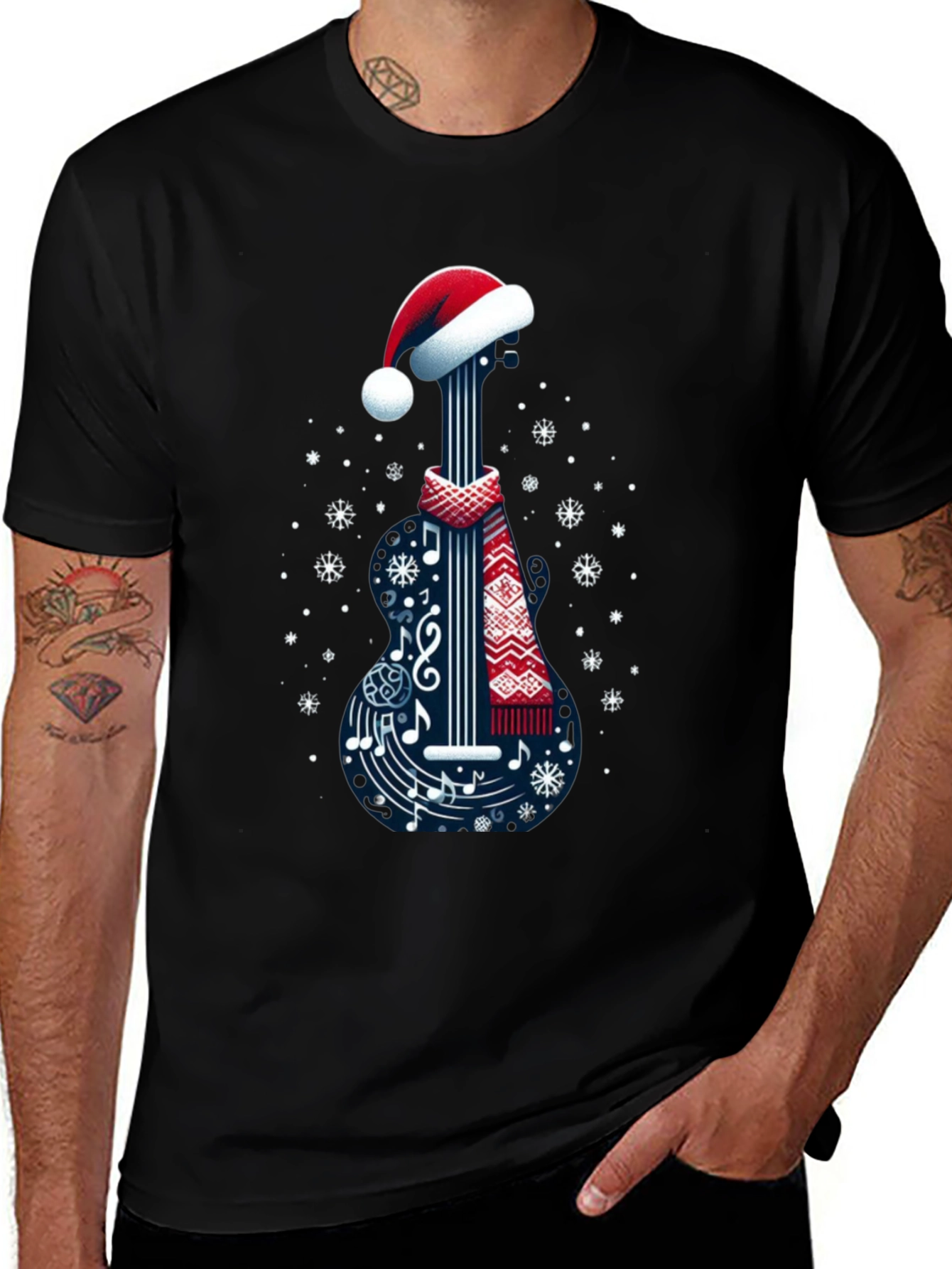 Festive Guitar Music Tee