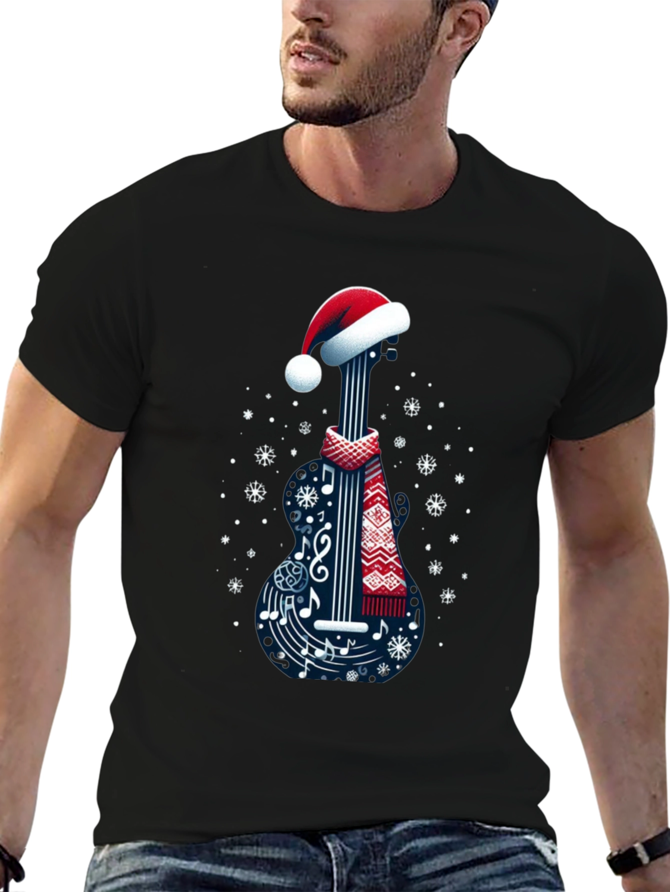 Festive Guitar Music Tee