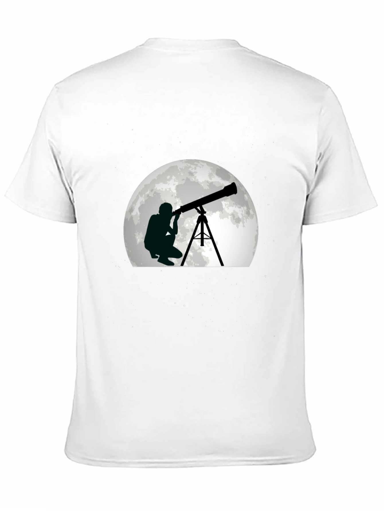 Telescope Moon Graphic Tee - Stargazer Shirt