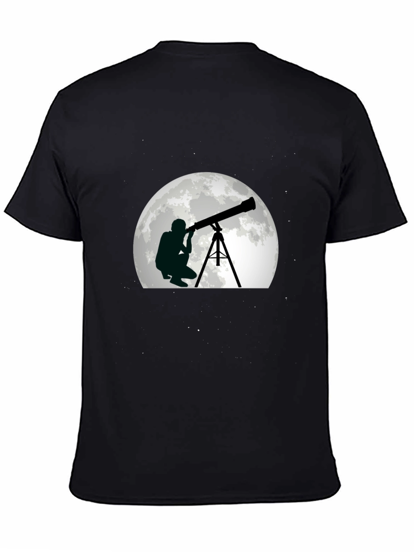 Telescope Moon Graphic Tee - Stargazer Shirt