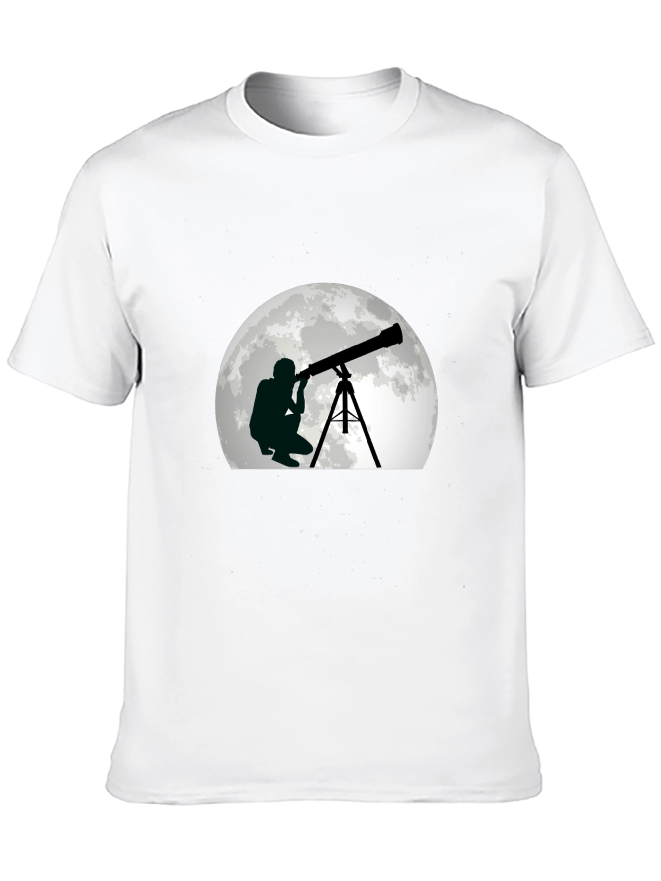 Telescope Moon Graphic Tee - Stargazer Shirt