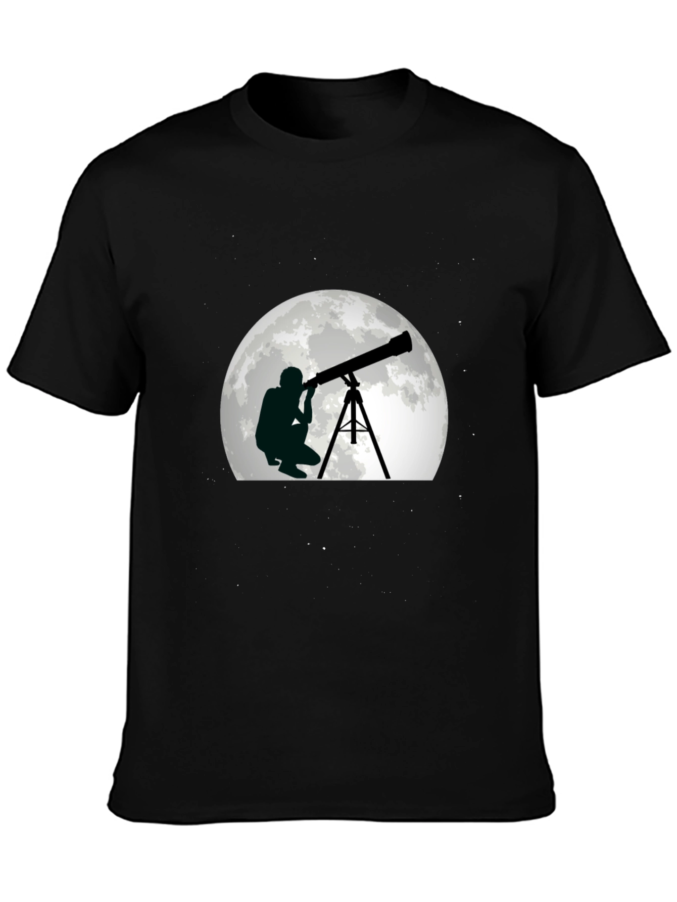Telescope Moon Graphic Tee - Stargazer Shirt