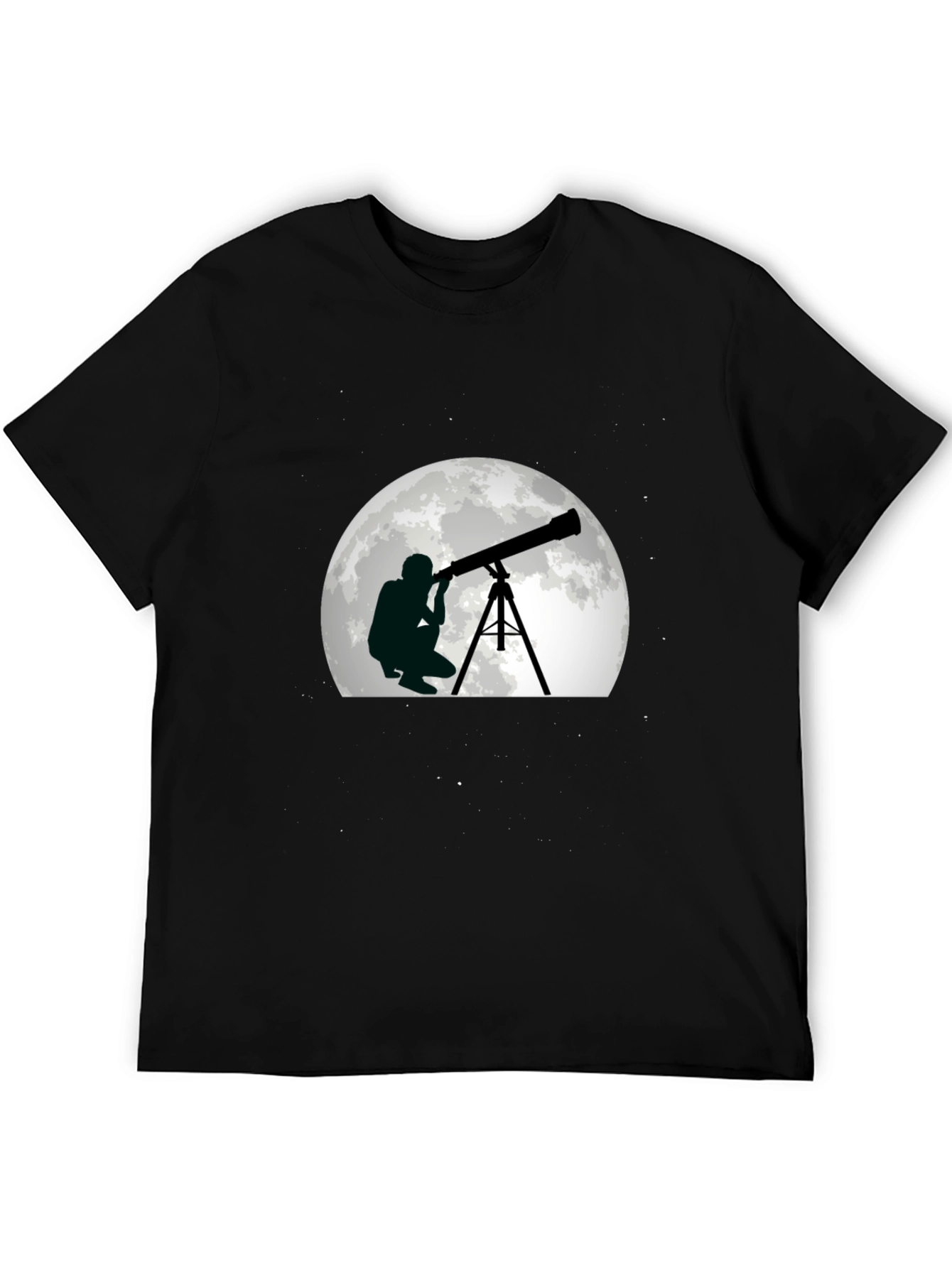 Telescope Moon Graphic Tee - Stargazer Shirt