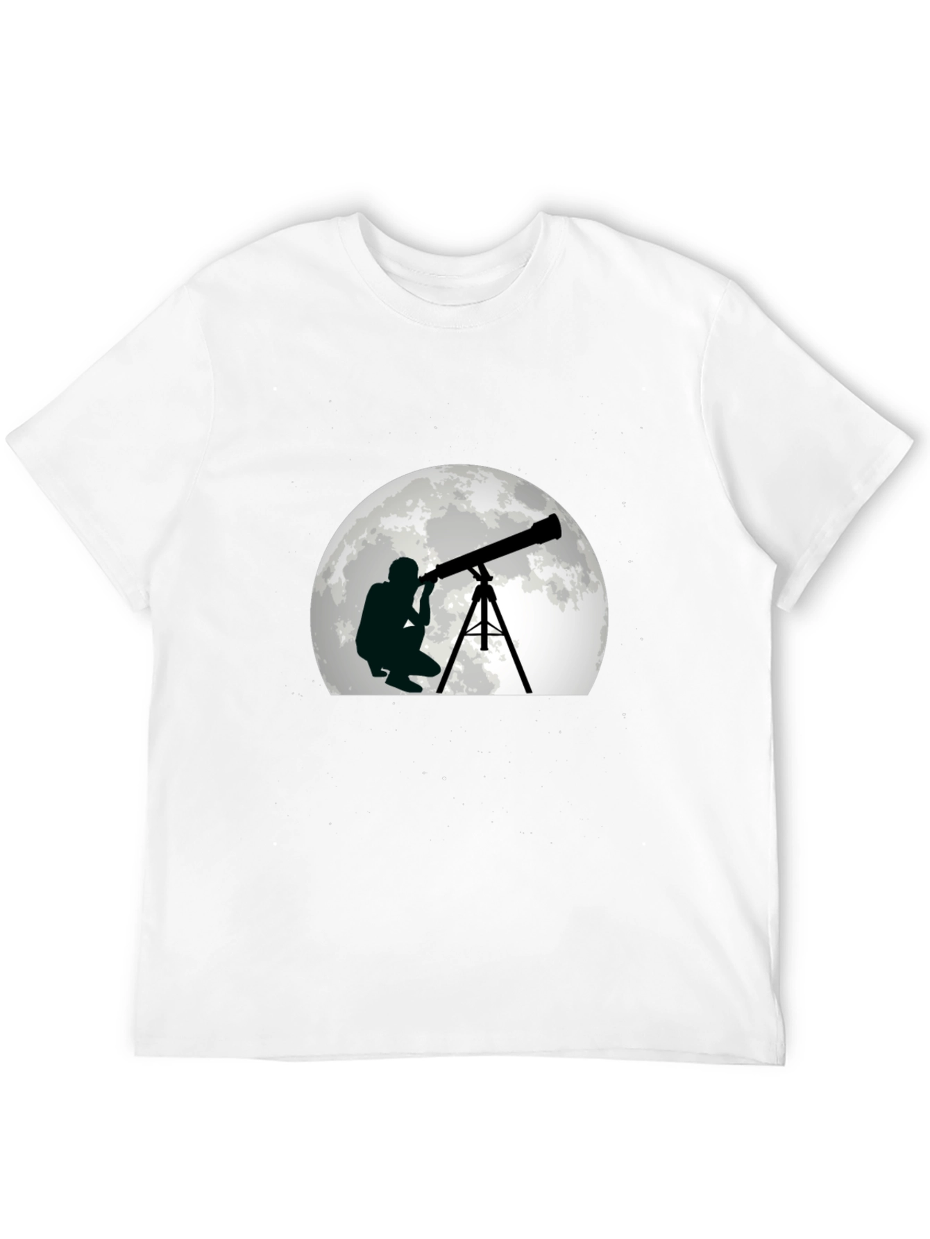 Telescope Moon Graphic Tee - Stargazer Shirt