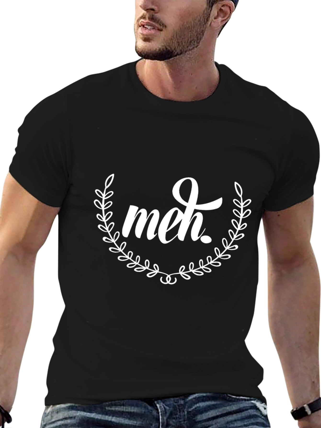 Meh Graphic Tee - Black Unisex T-Shirt