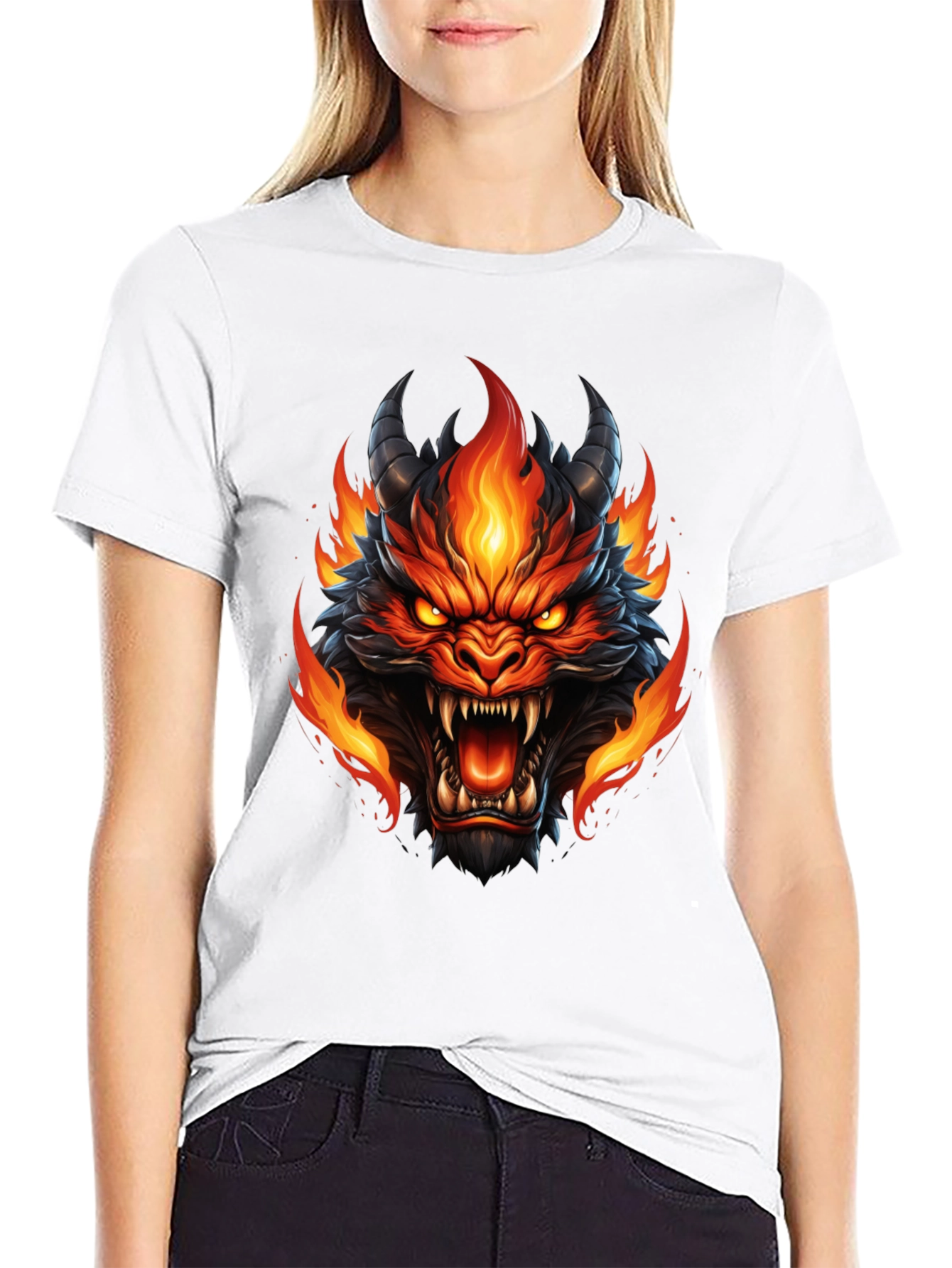Fiery Dragon Graphic T-Shirt - Bold & Unique Design