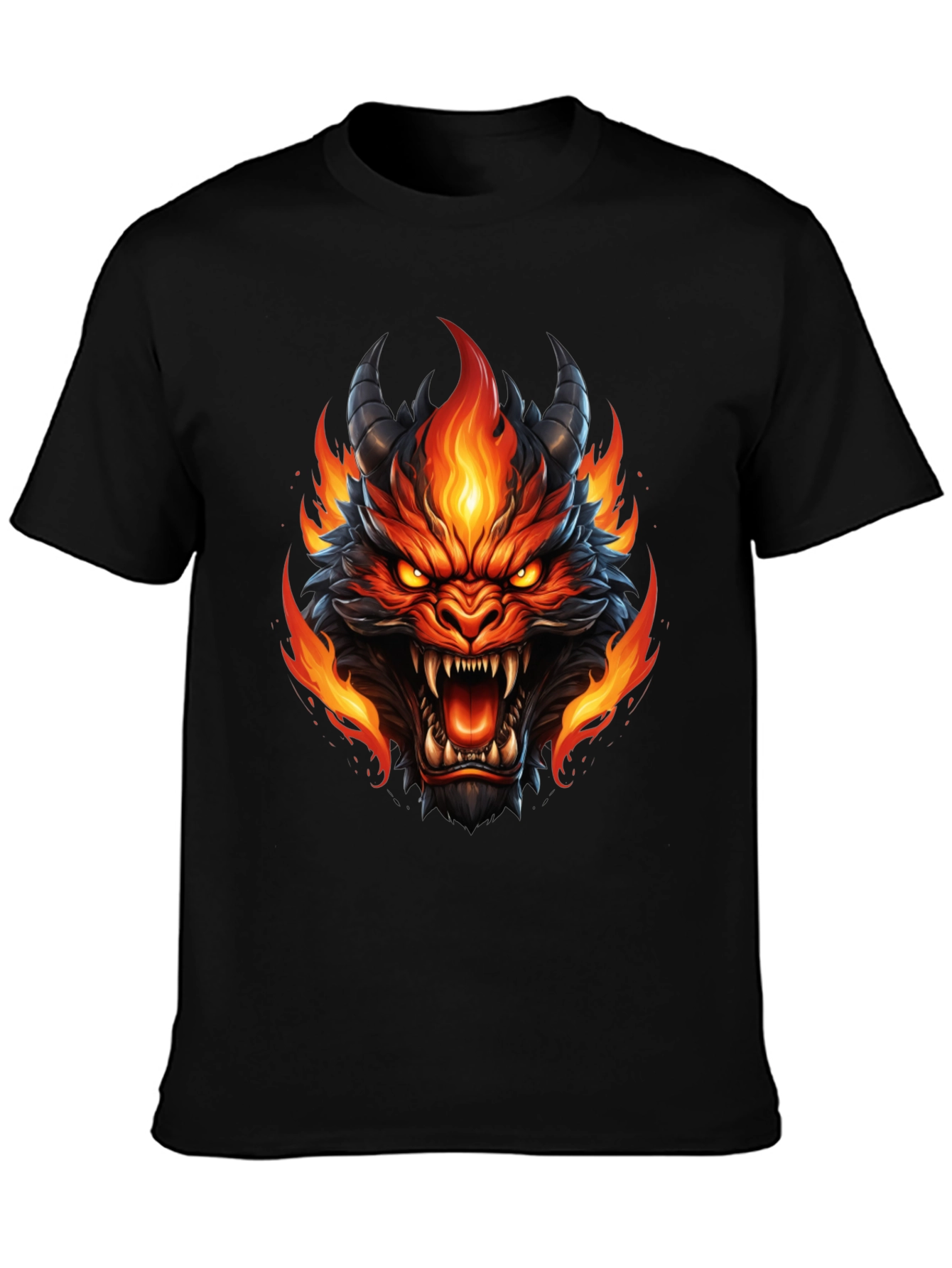 Fiery Dragon Graphic T-Shirt - Bold & Unique Design