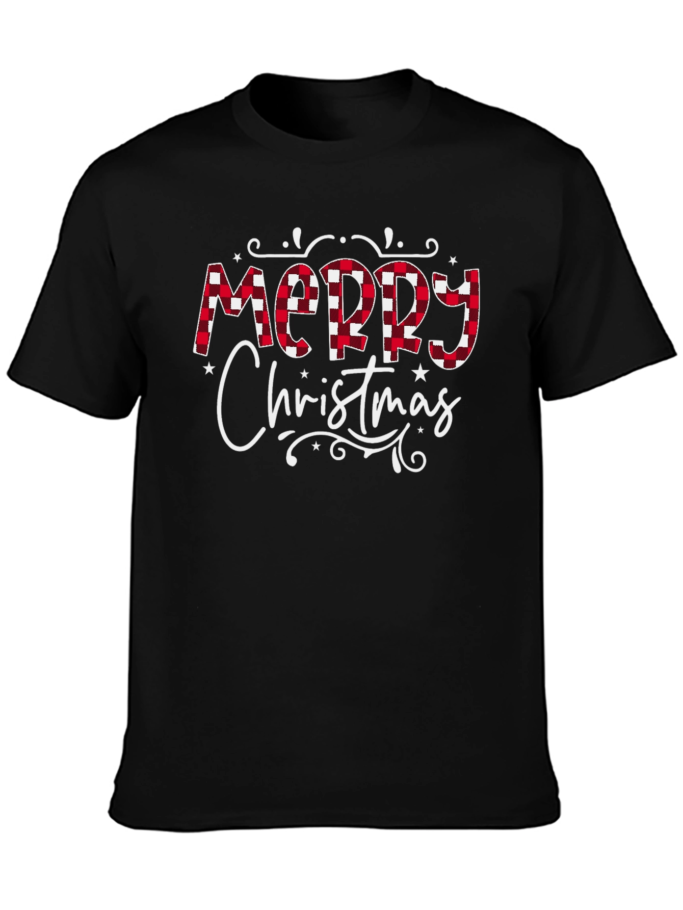 Merry Christmas Plaid Tee