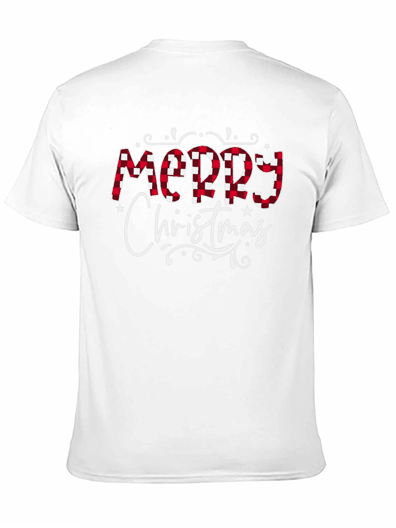 Merry Christmas Plaid Tee