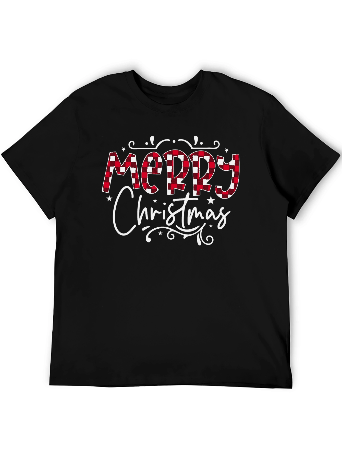 Merry Christmas Plaid Tee