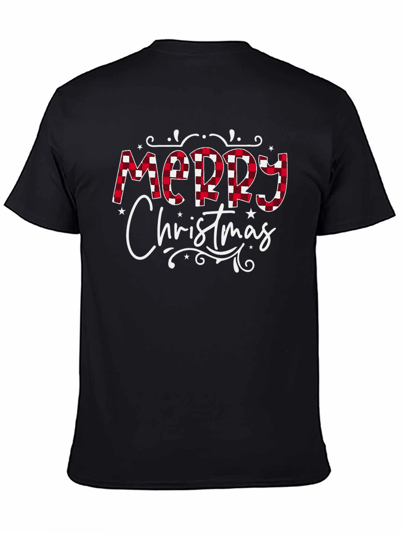 Merry Christmas Plaid Tee