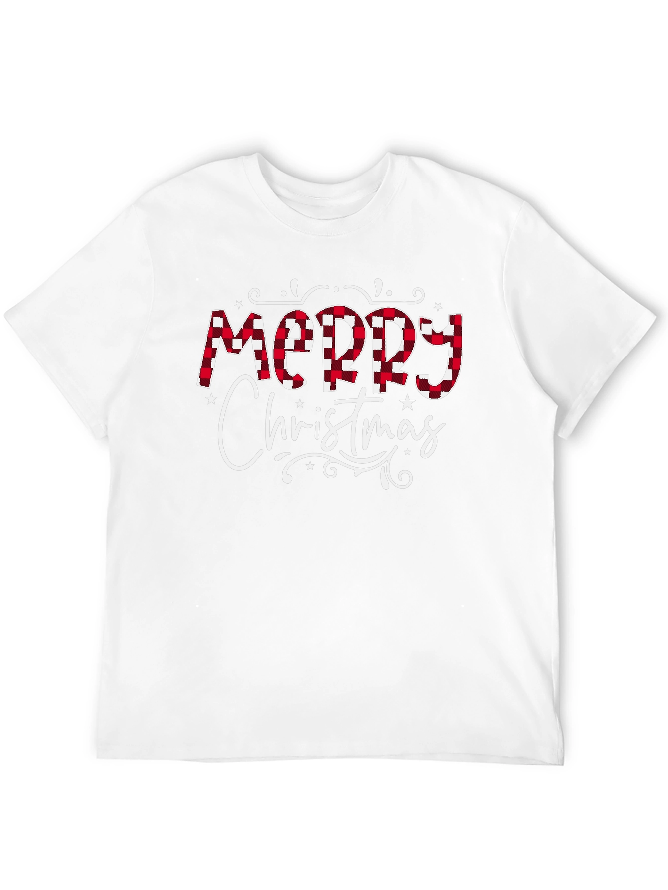 Merry Christmas Plaid Tee