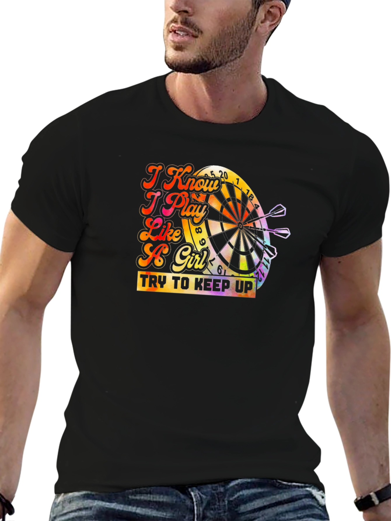 I Know I Play Like A Girl Dart T-Shirt