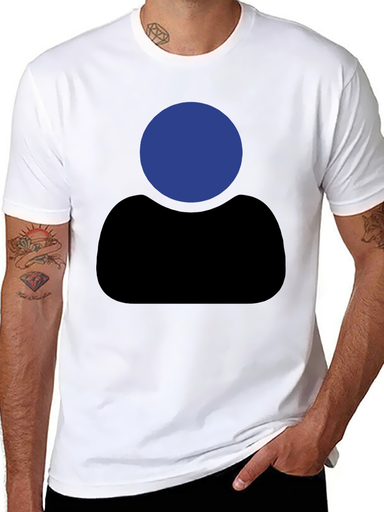 Abstract Silhouette Graphic T-Shirt