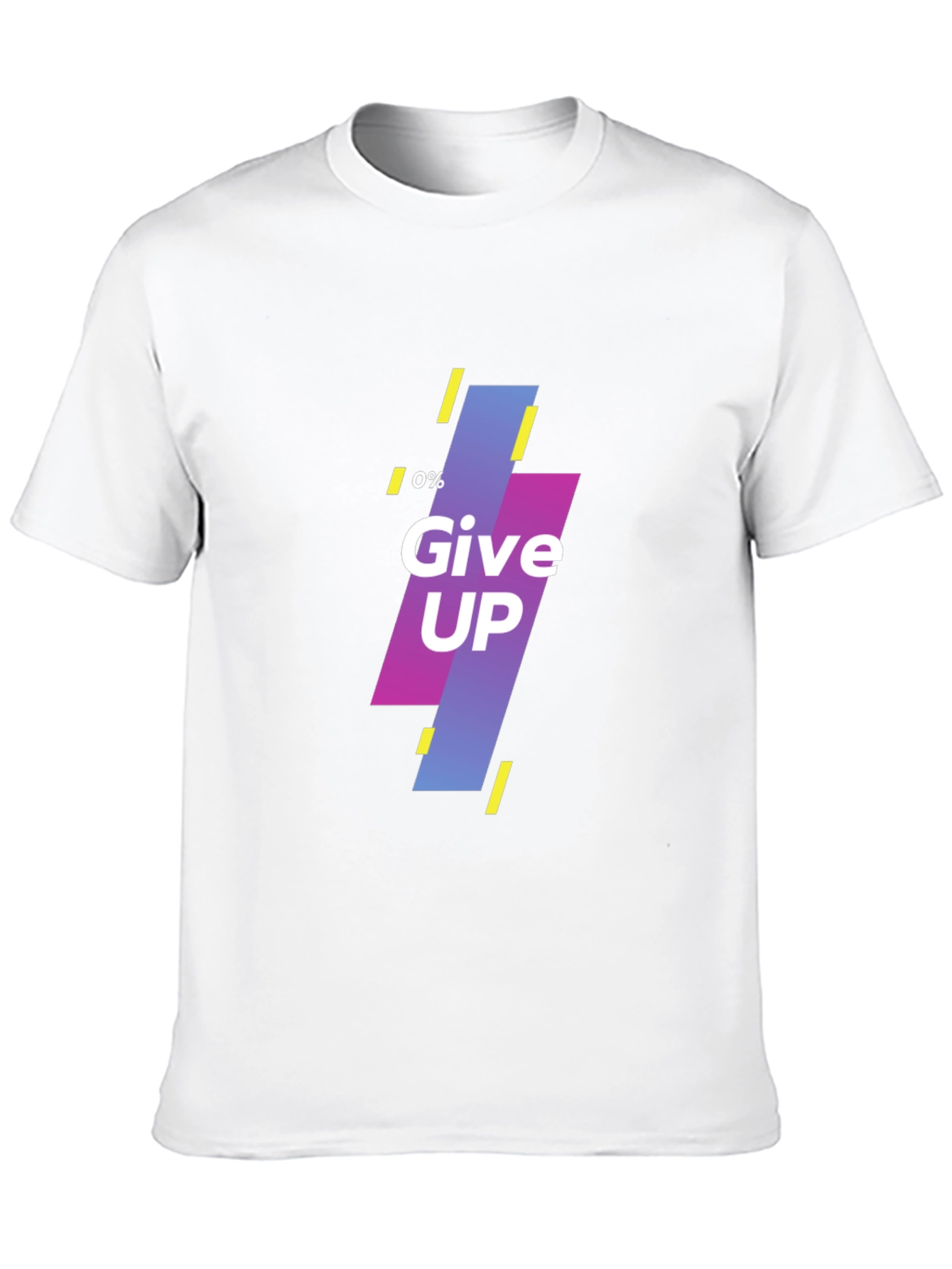 Motivational Never Give Up Black T-Shirt