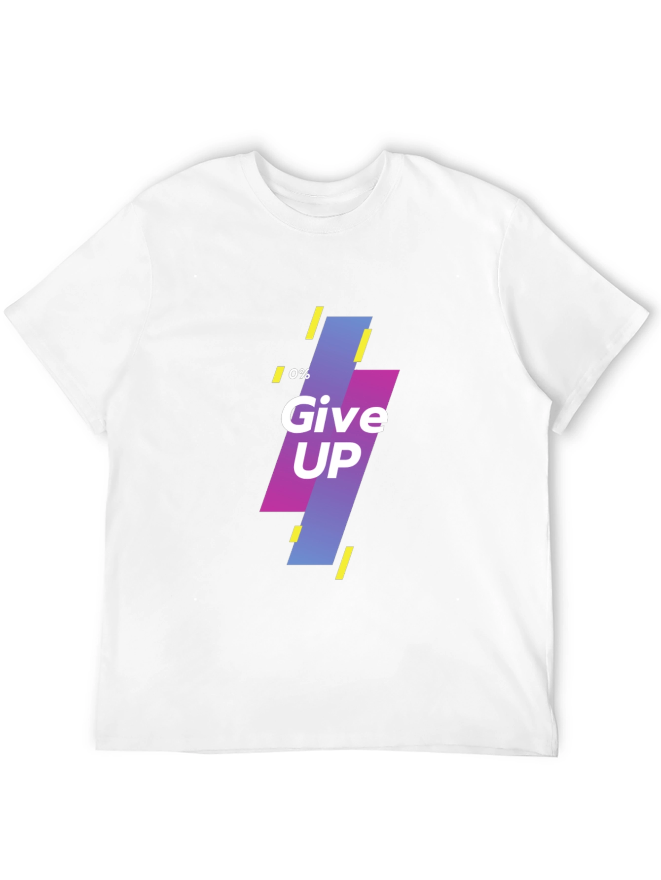 Motivational Never Give Up Black T-Shirt