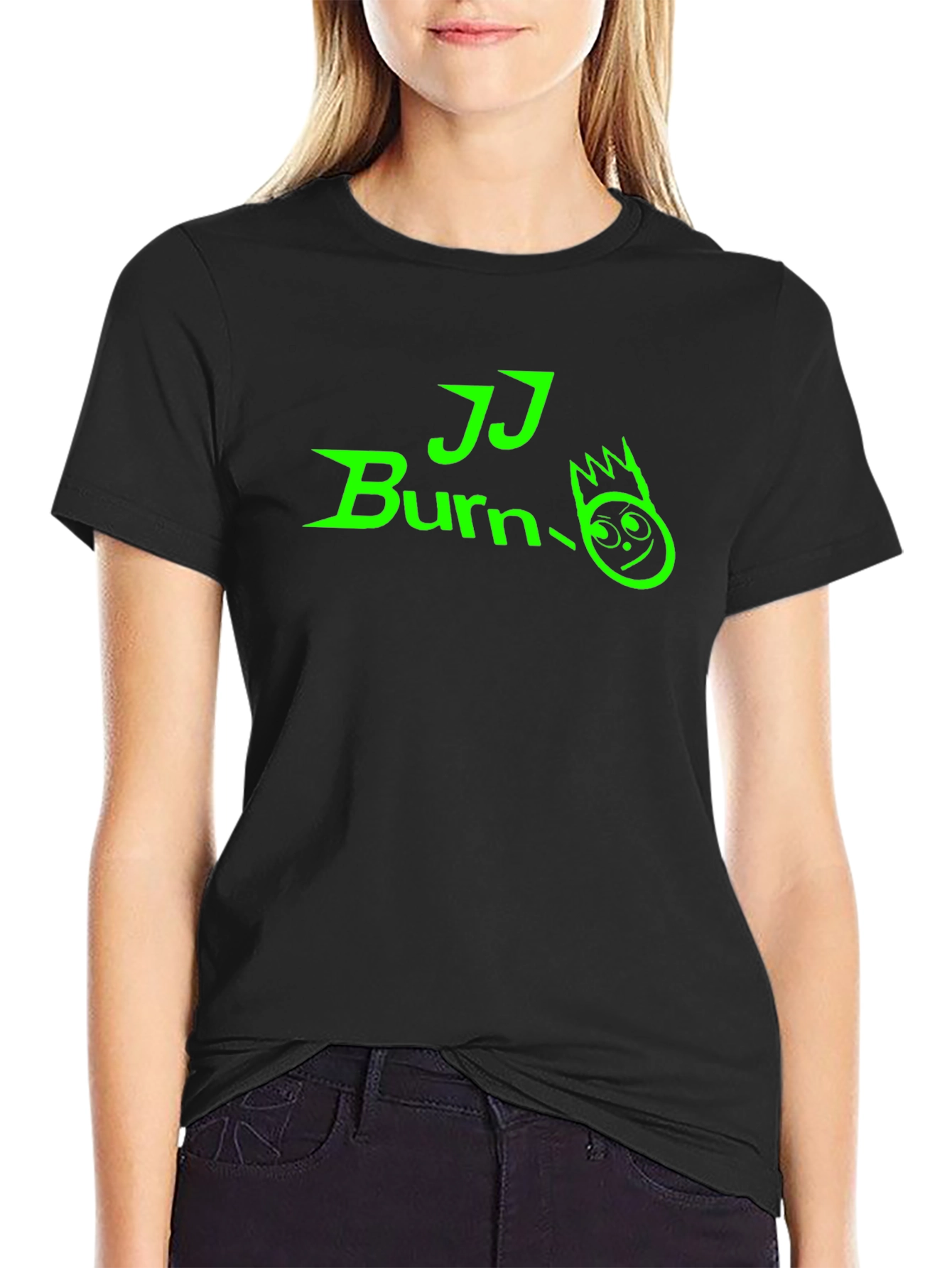 JJ Burn T-Shirt - Black Tee with Green Graphic