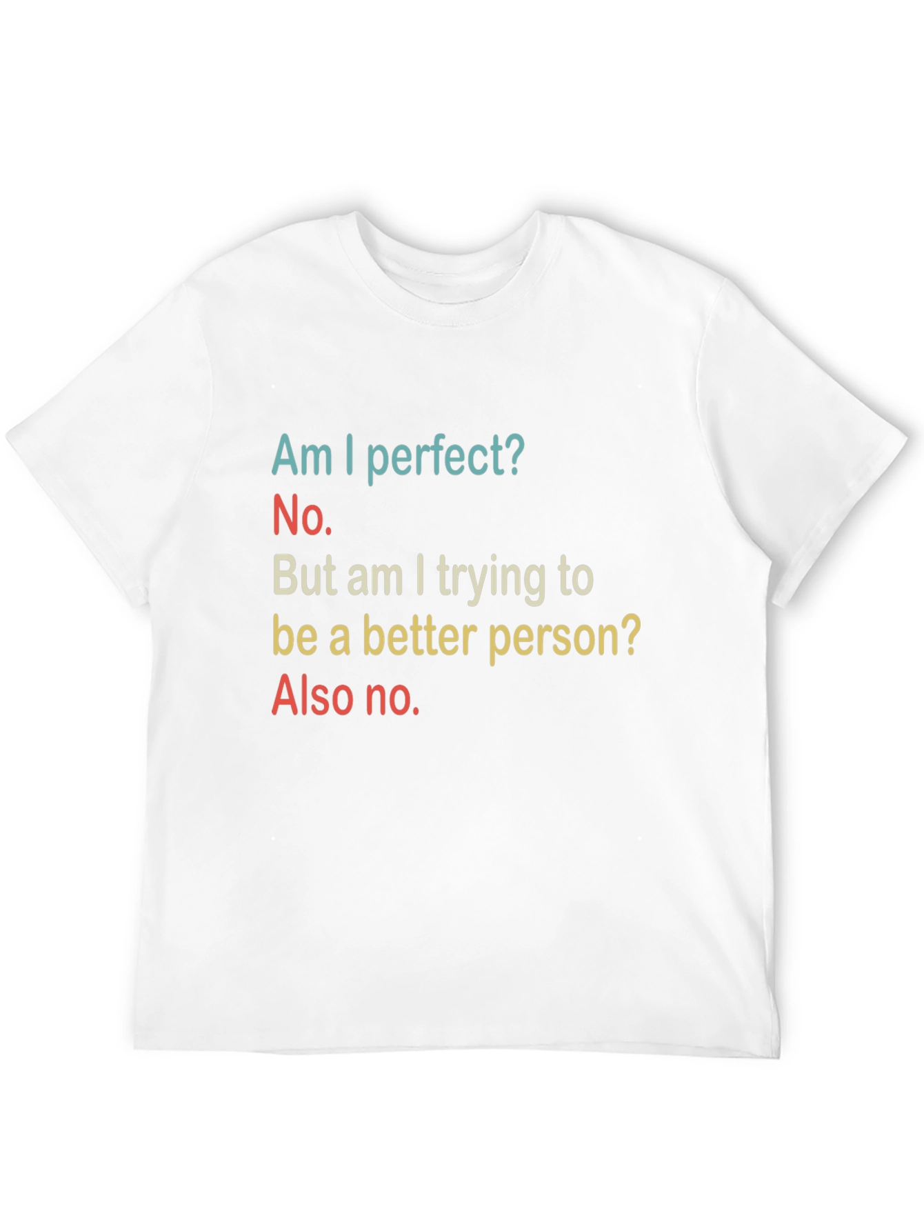 Funny T-Shirt: Am I Perfect? No.
