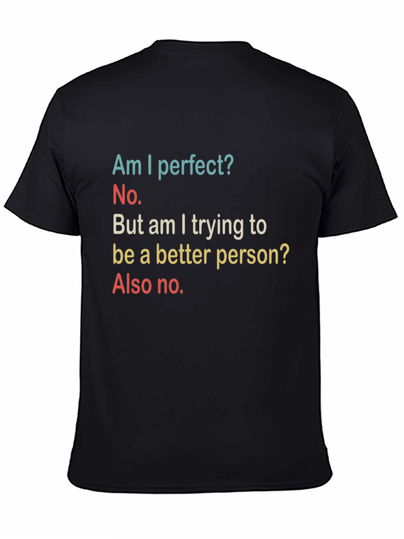 Funny T-Shirt: Am I Perfect? No.