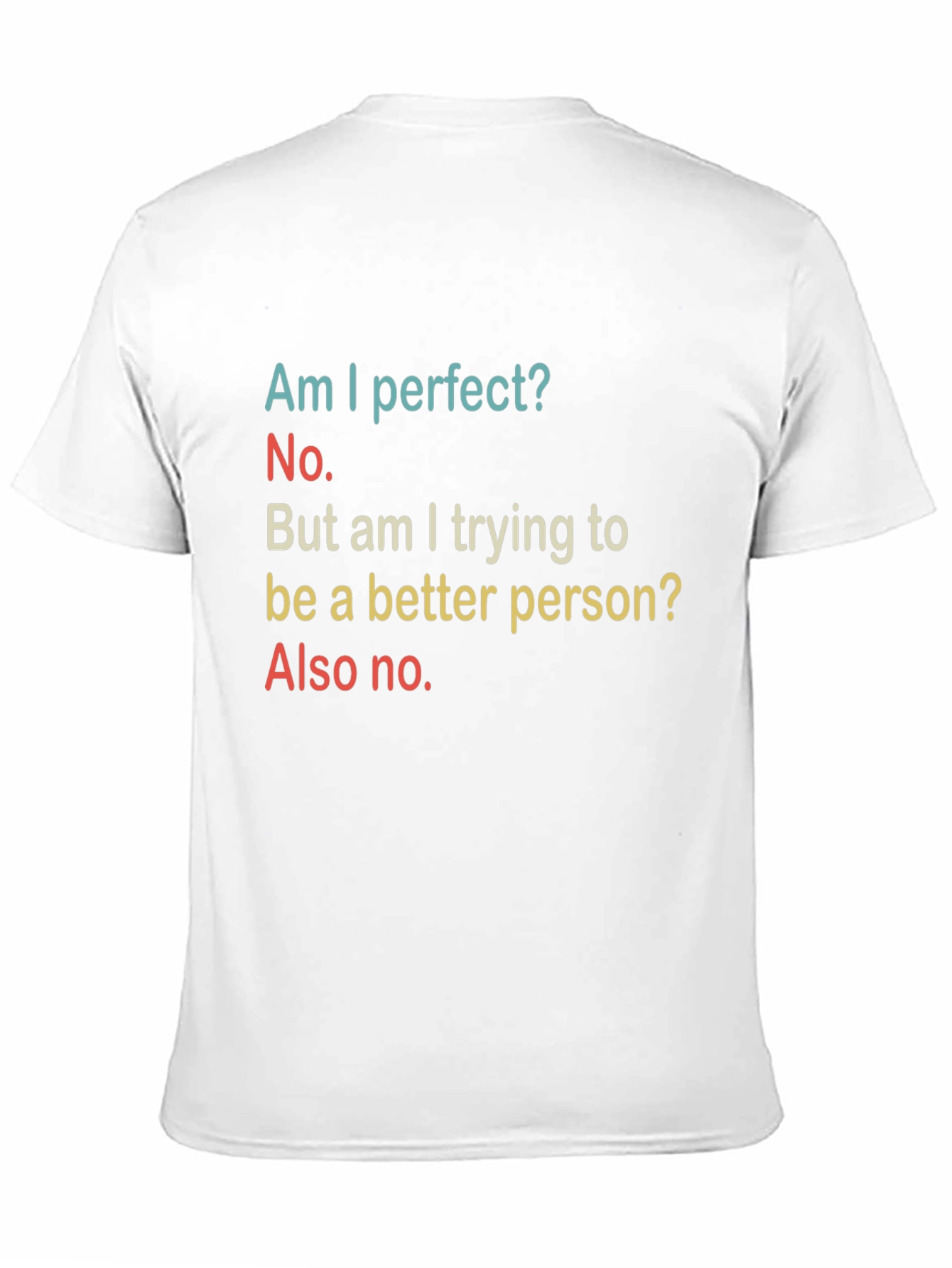 Funny T-Shirt: Am I Perfect? No.