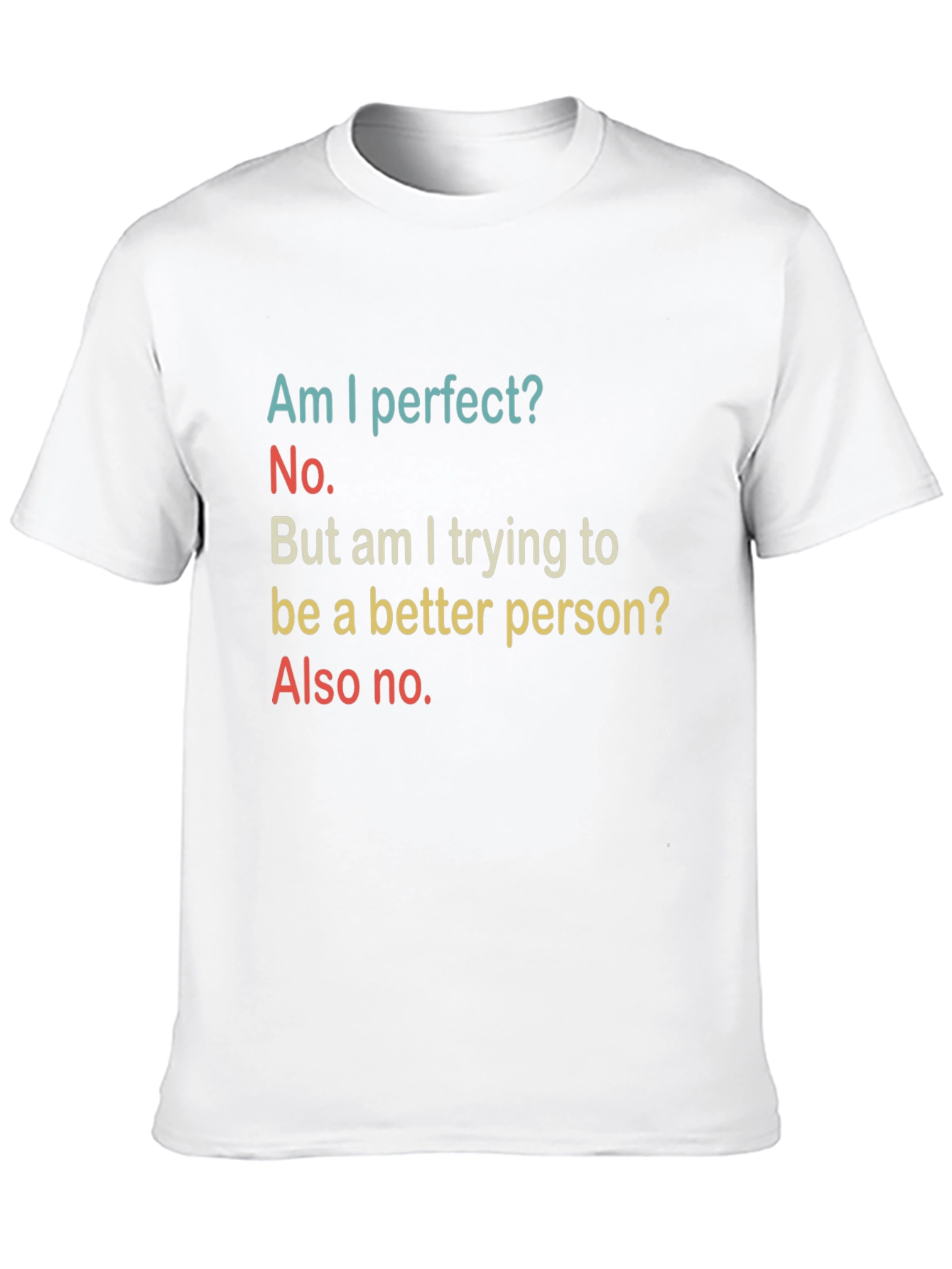 Funny T-Shirt: Am I Perfect? No.