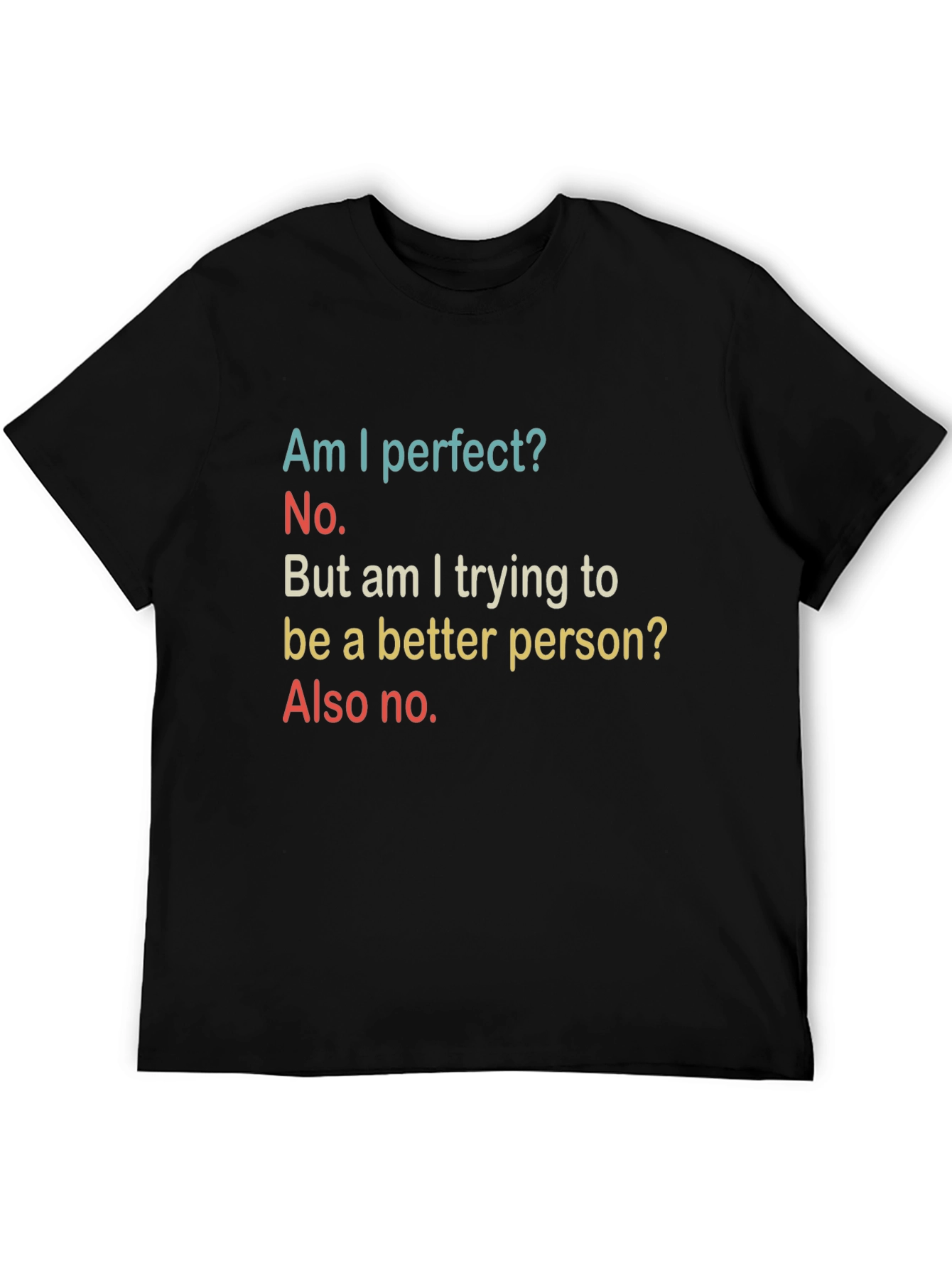 Funny T-Shirt: Am I Perfect? No.