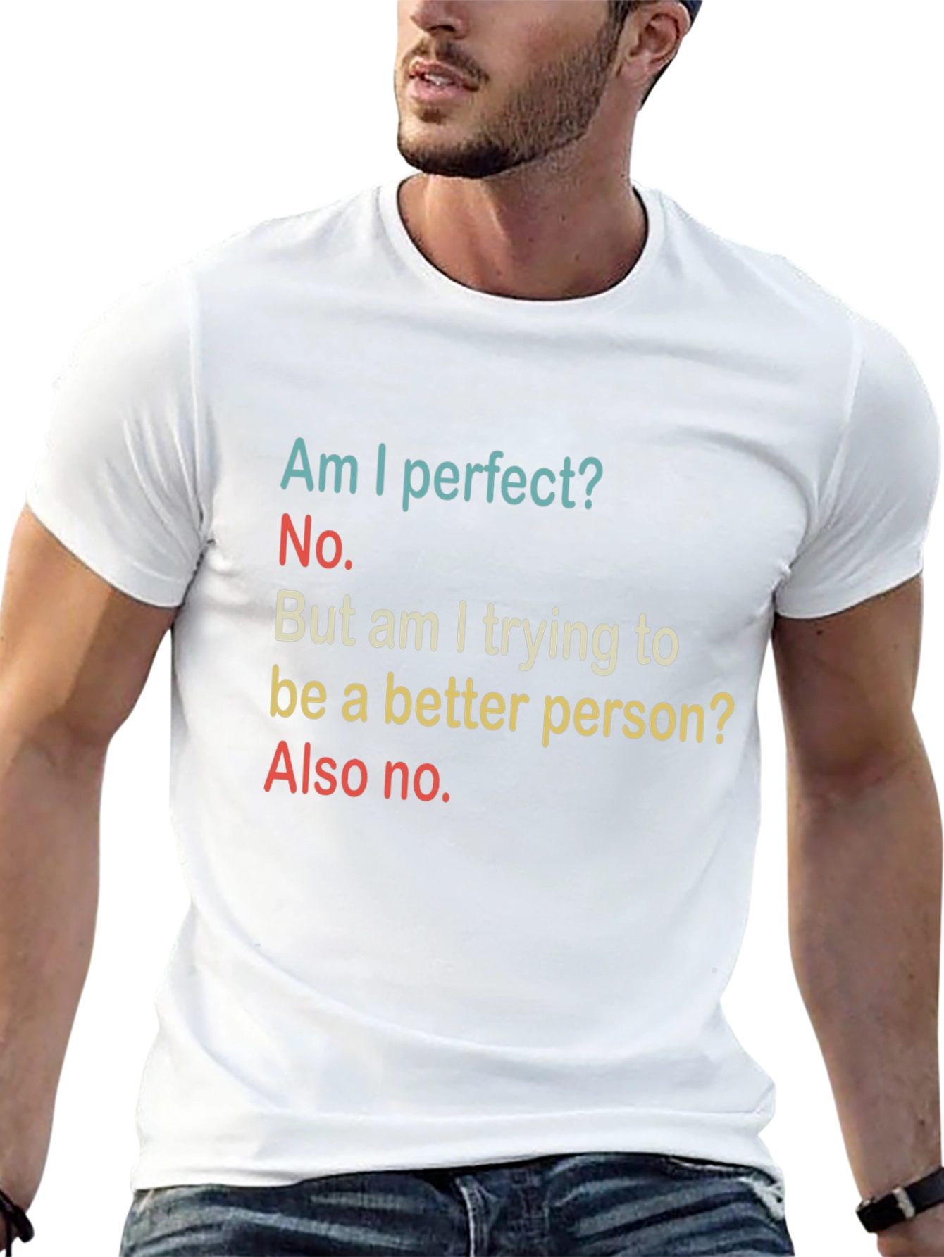 Funny T-Shirt: Am I Perfect? No.