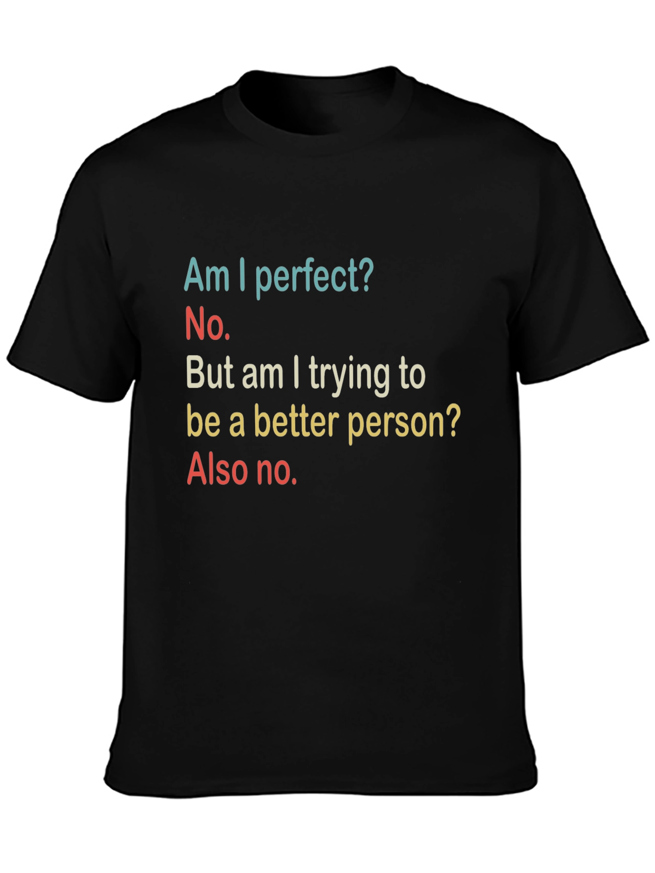 Funny T-Shirt: Am I Perfect? No.