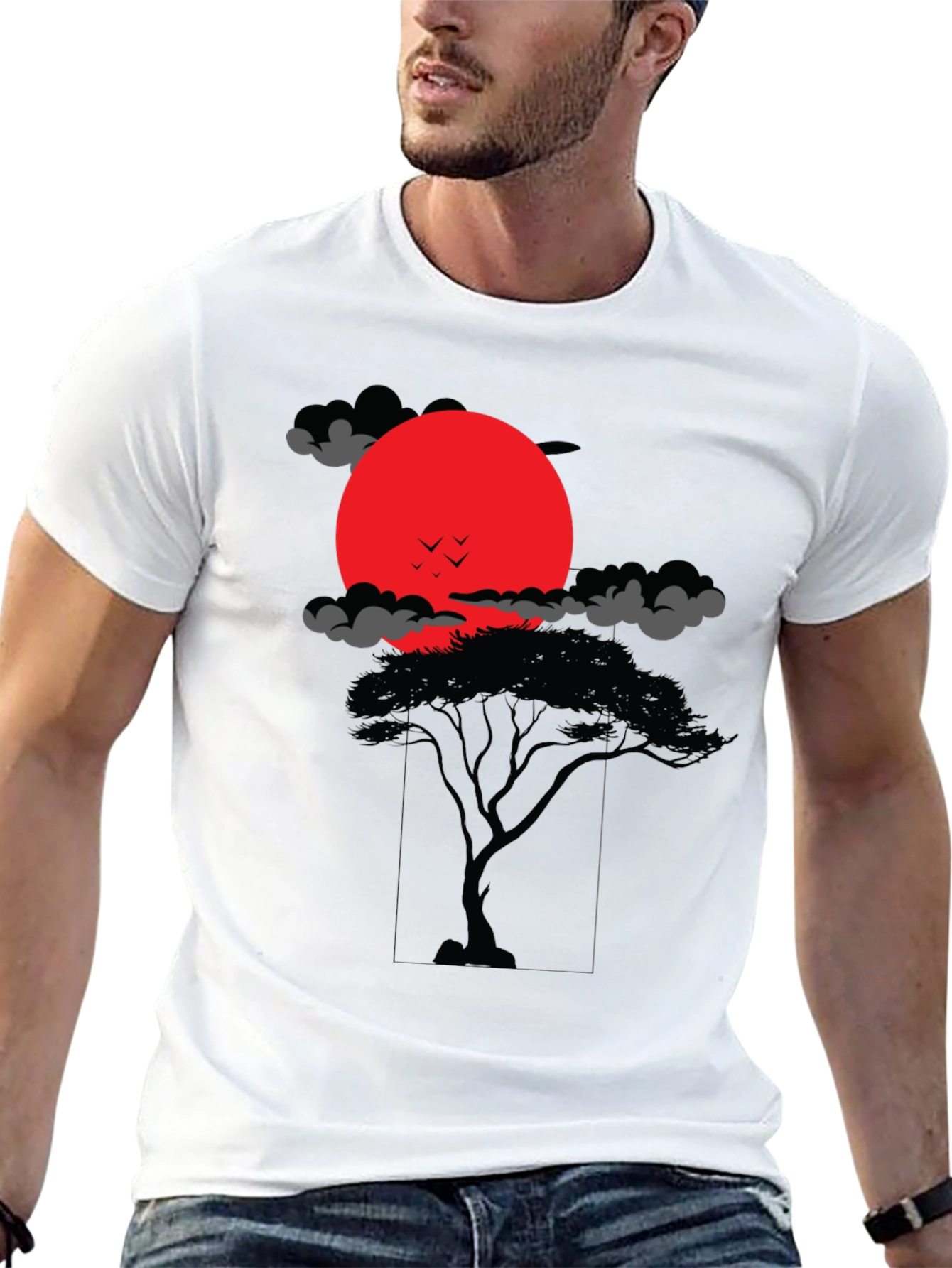 Sunset Tree Graphic Tee - Stylish Casual Wear