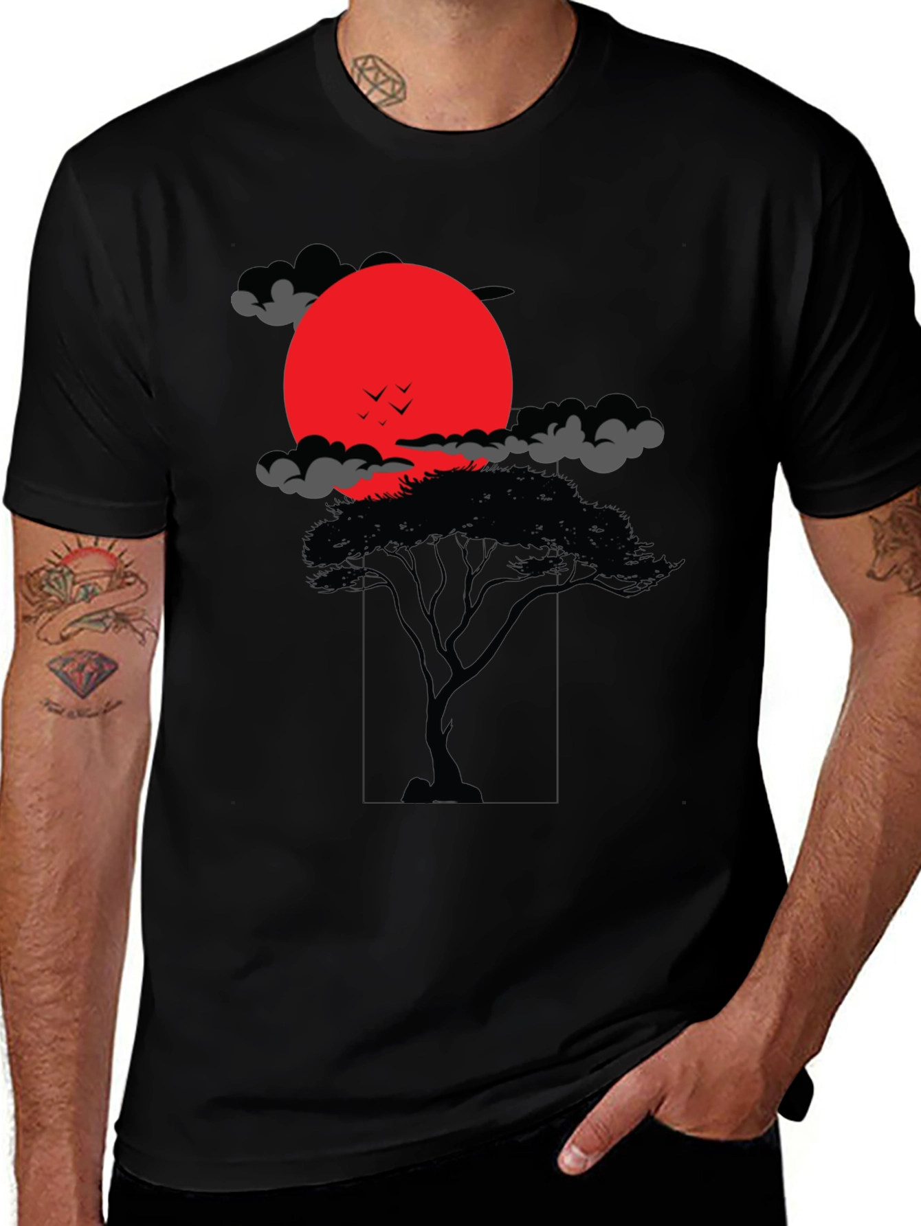 Sunset Tree Graphic Tee - Stylish Casual Wear