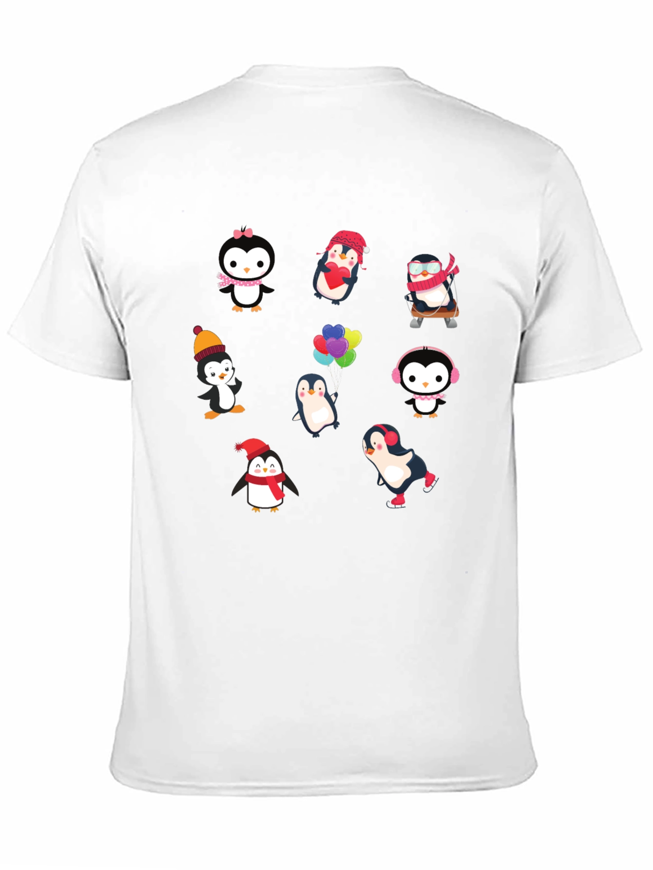 Penguin Print Black T-Shirt