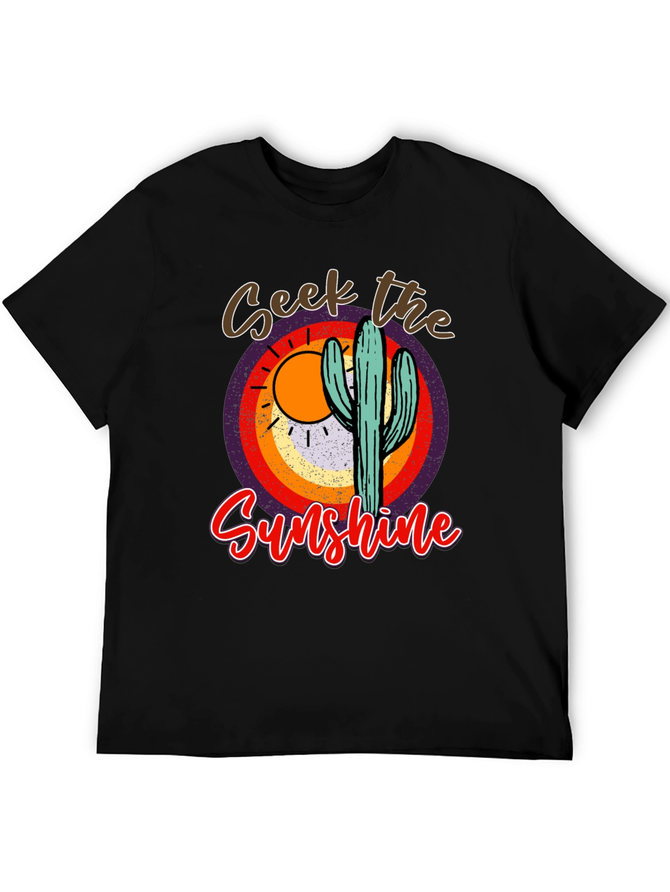 Seek the Sunshine Cactus Graphic Tee