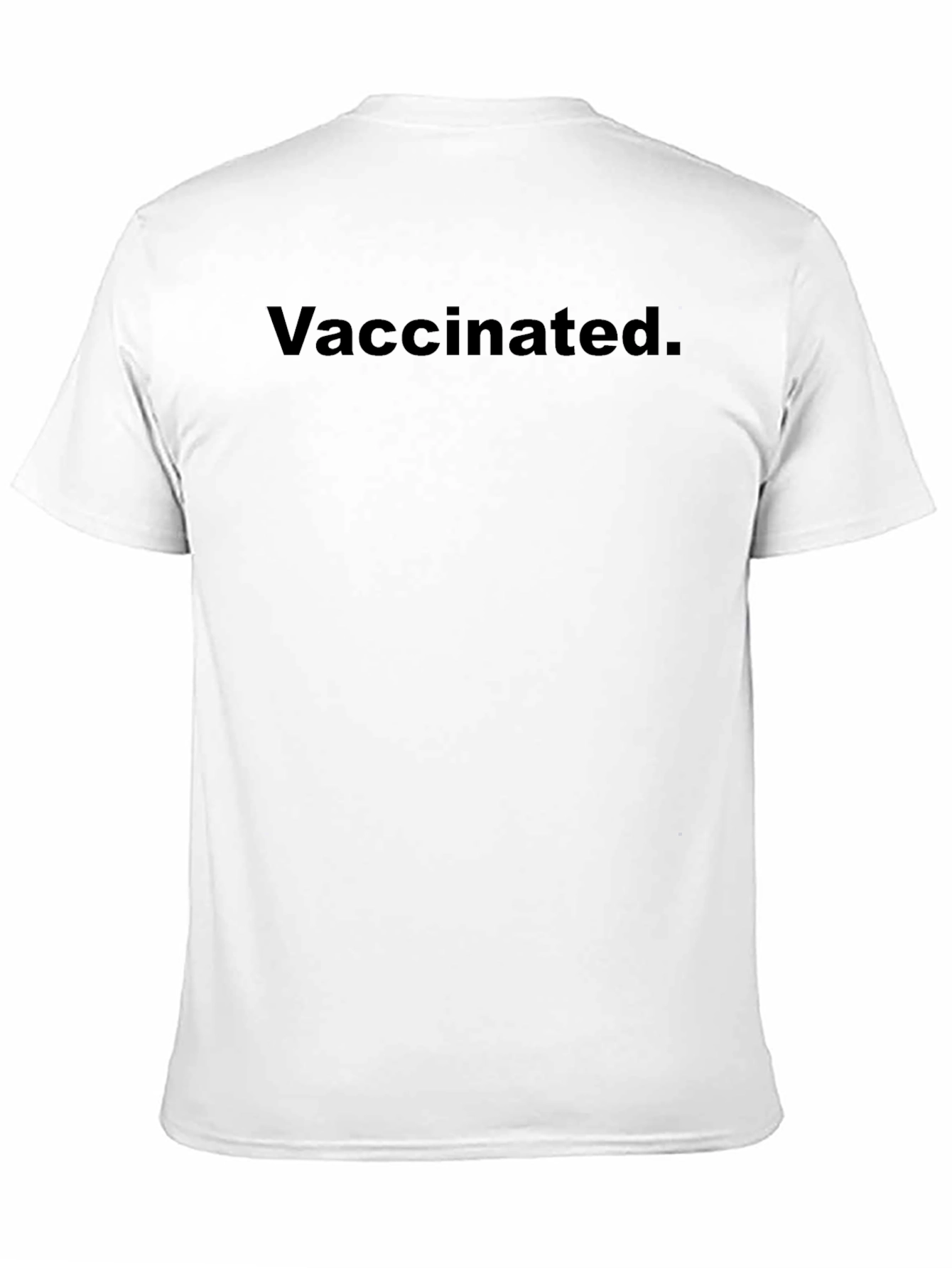 Vaccinated Graphic Tee - Black Cotton Casual T-Shirt